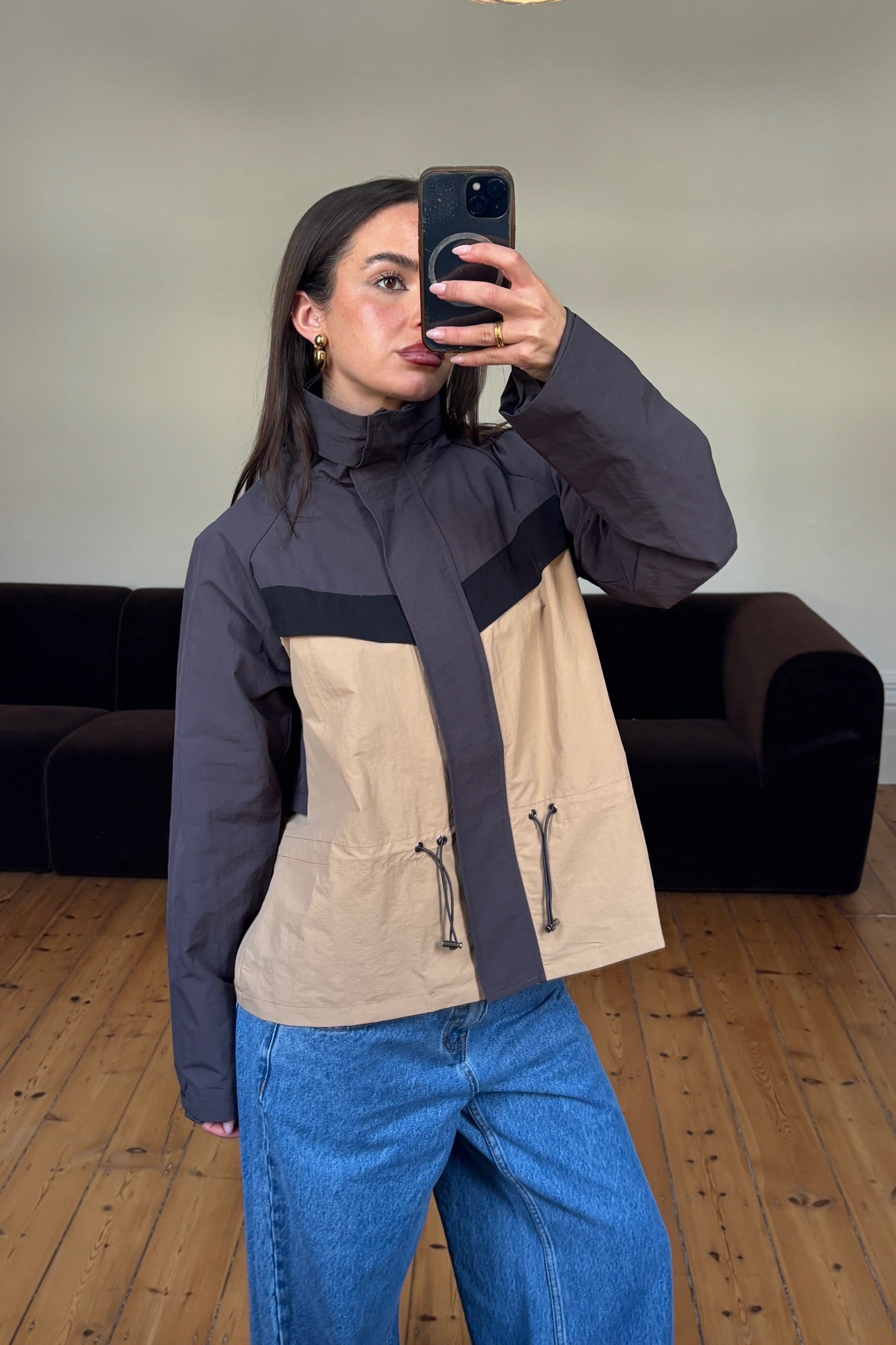 Neisha Windbreaker Dark Grey