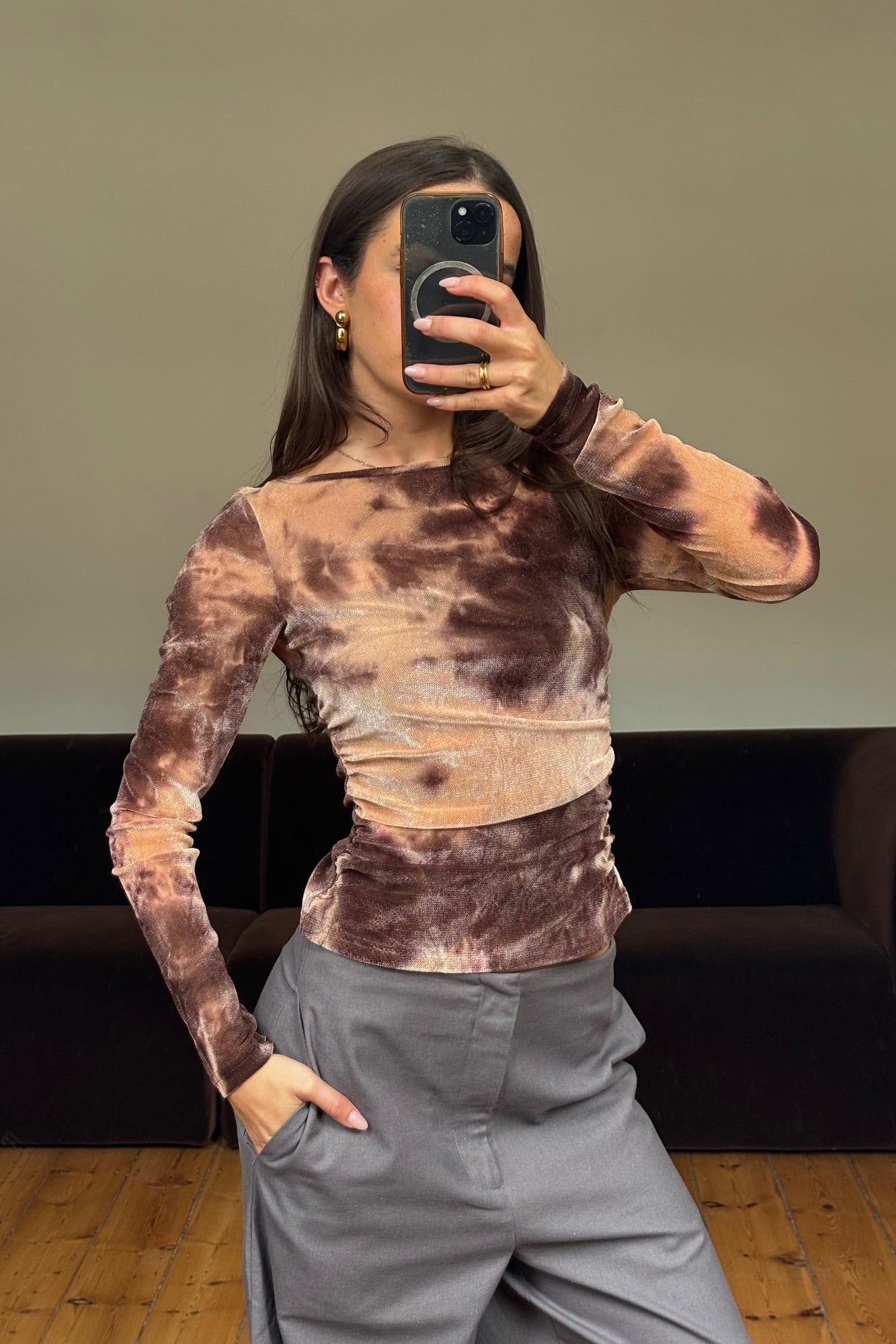 Peta Long Sleeve Chocolate