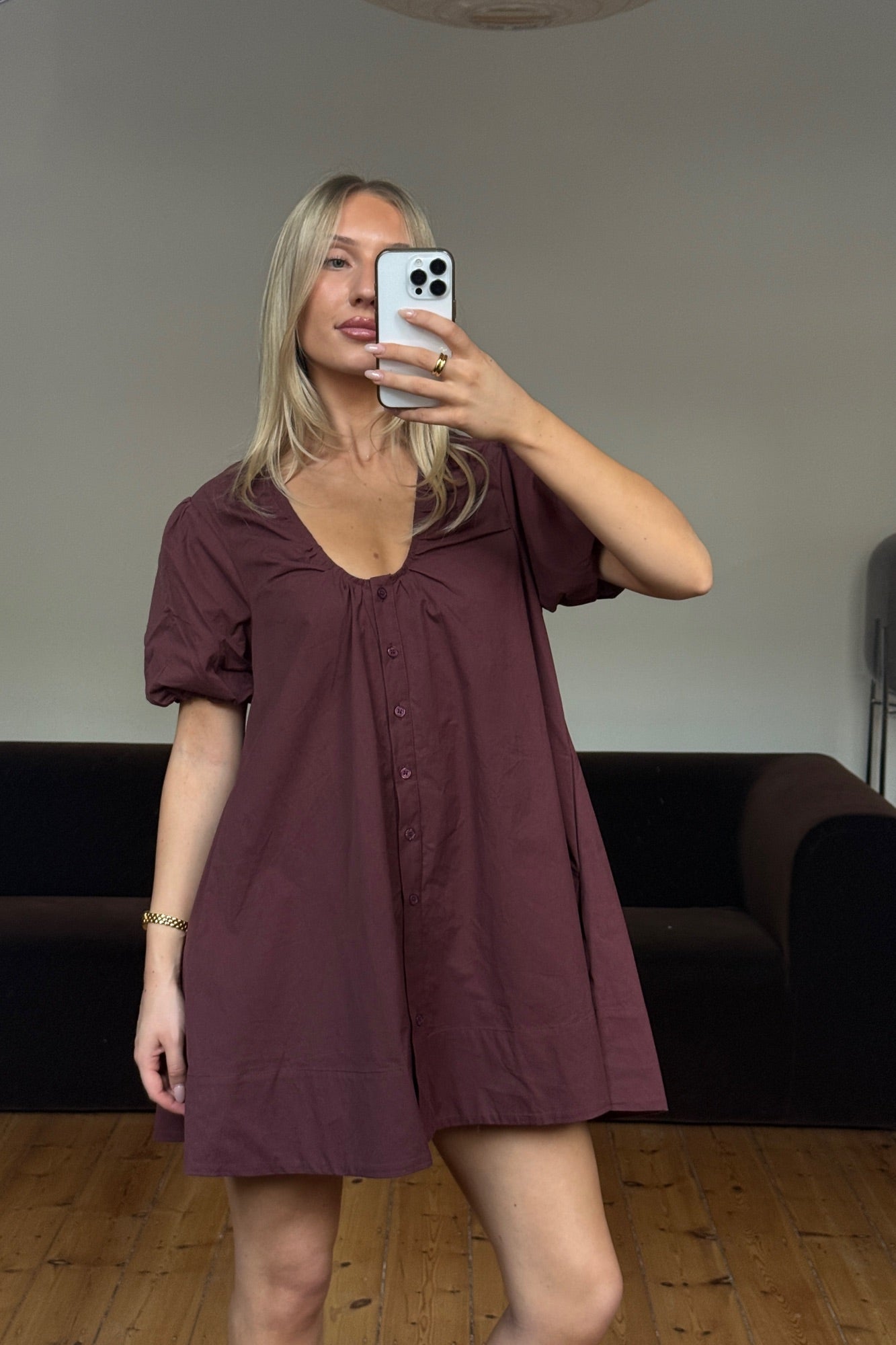 Oaks Mini Dress Chocolate