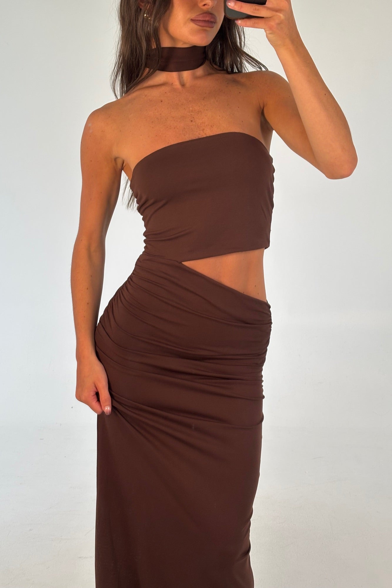 Selena Maxi Dress Chocolate