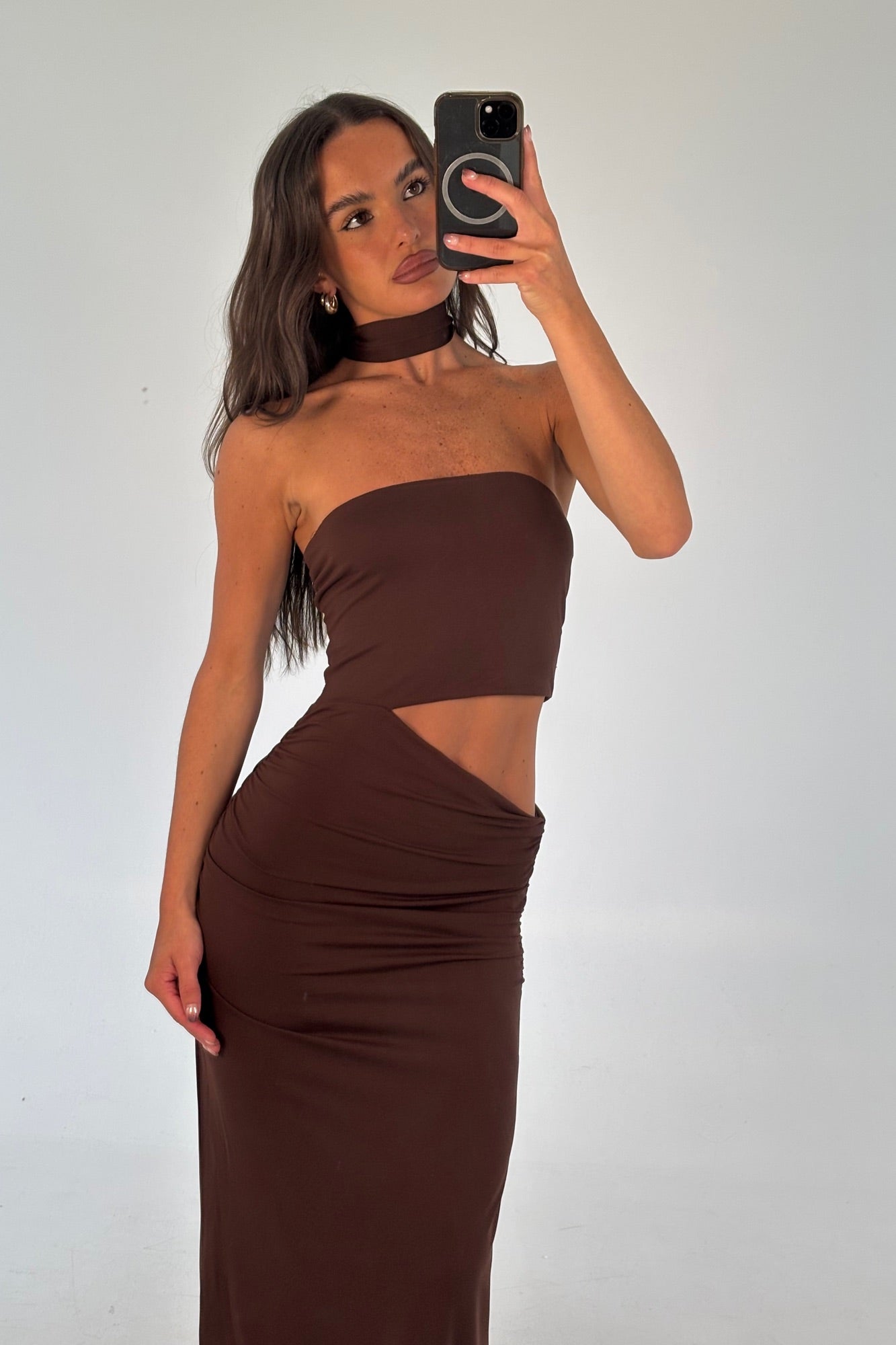 Selena Maxi Dress Chocolate