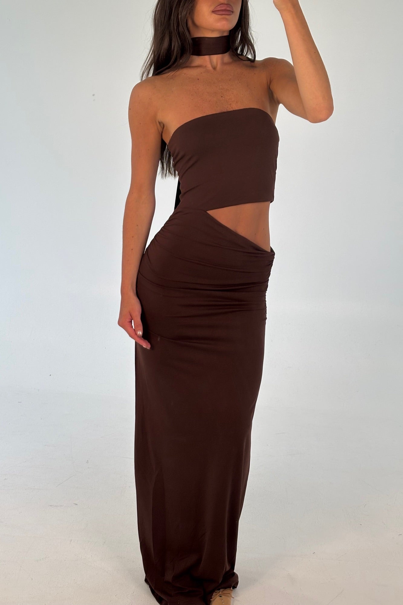 Selena Maxi Dress Chocolate