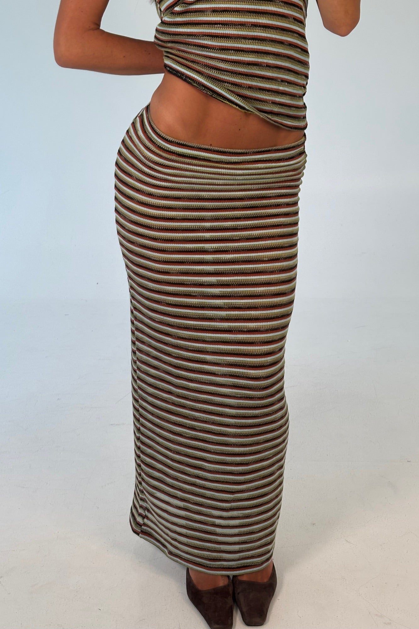 Jordy Maxi Skirt Blue Stripe