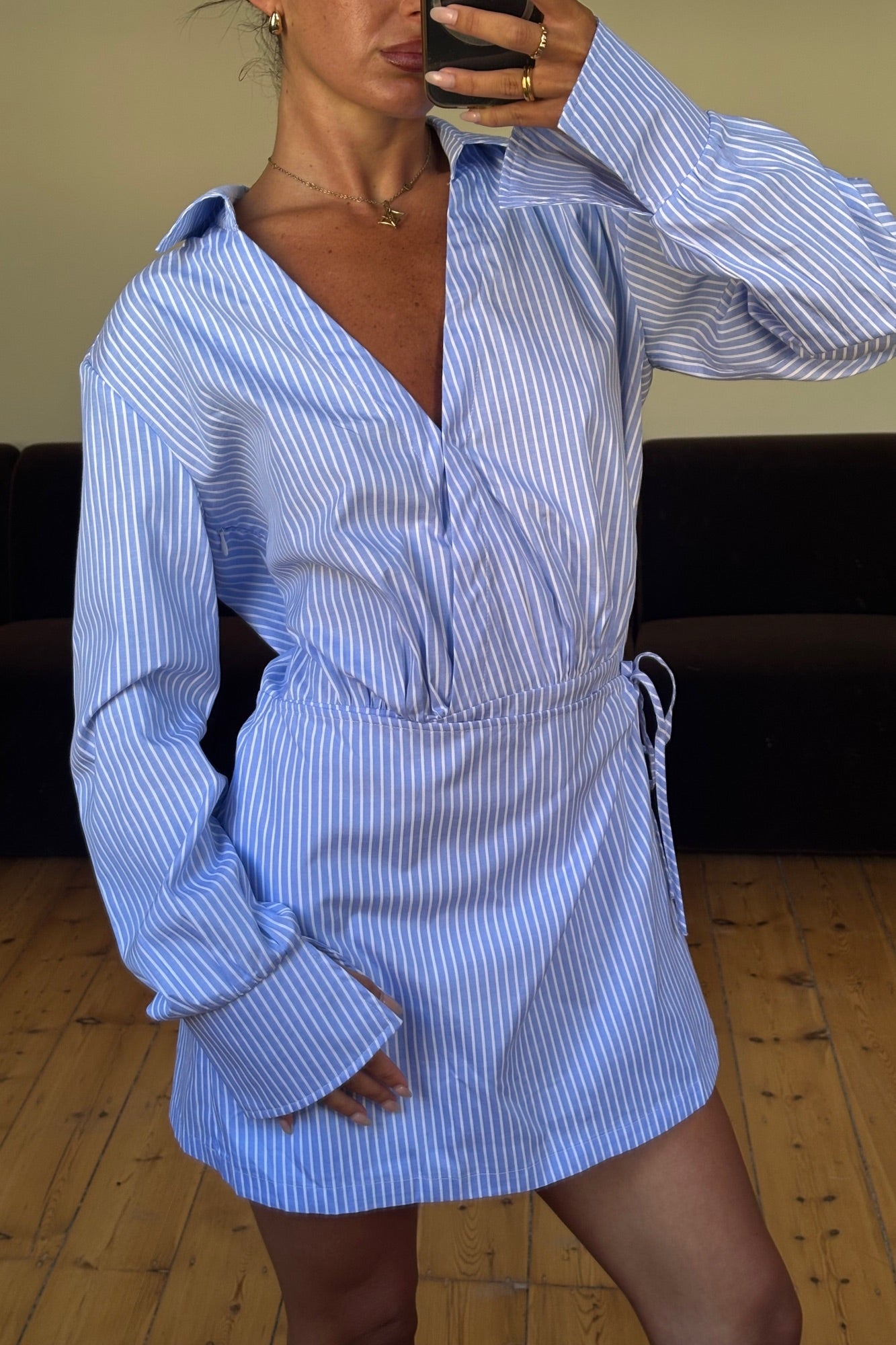 August Shirt Dress Blue