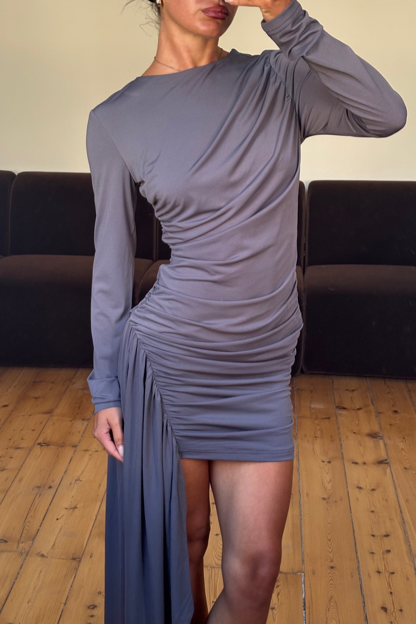 Sandy Mini Dress Dark Grey