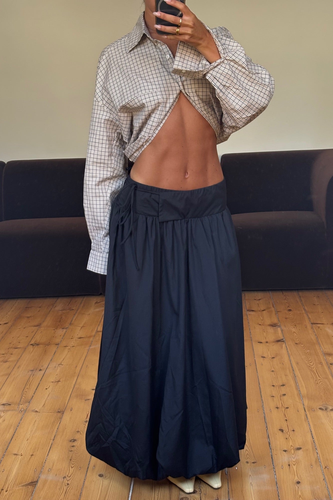 Stevie Midi Skirt Black