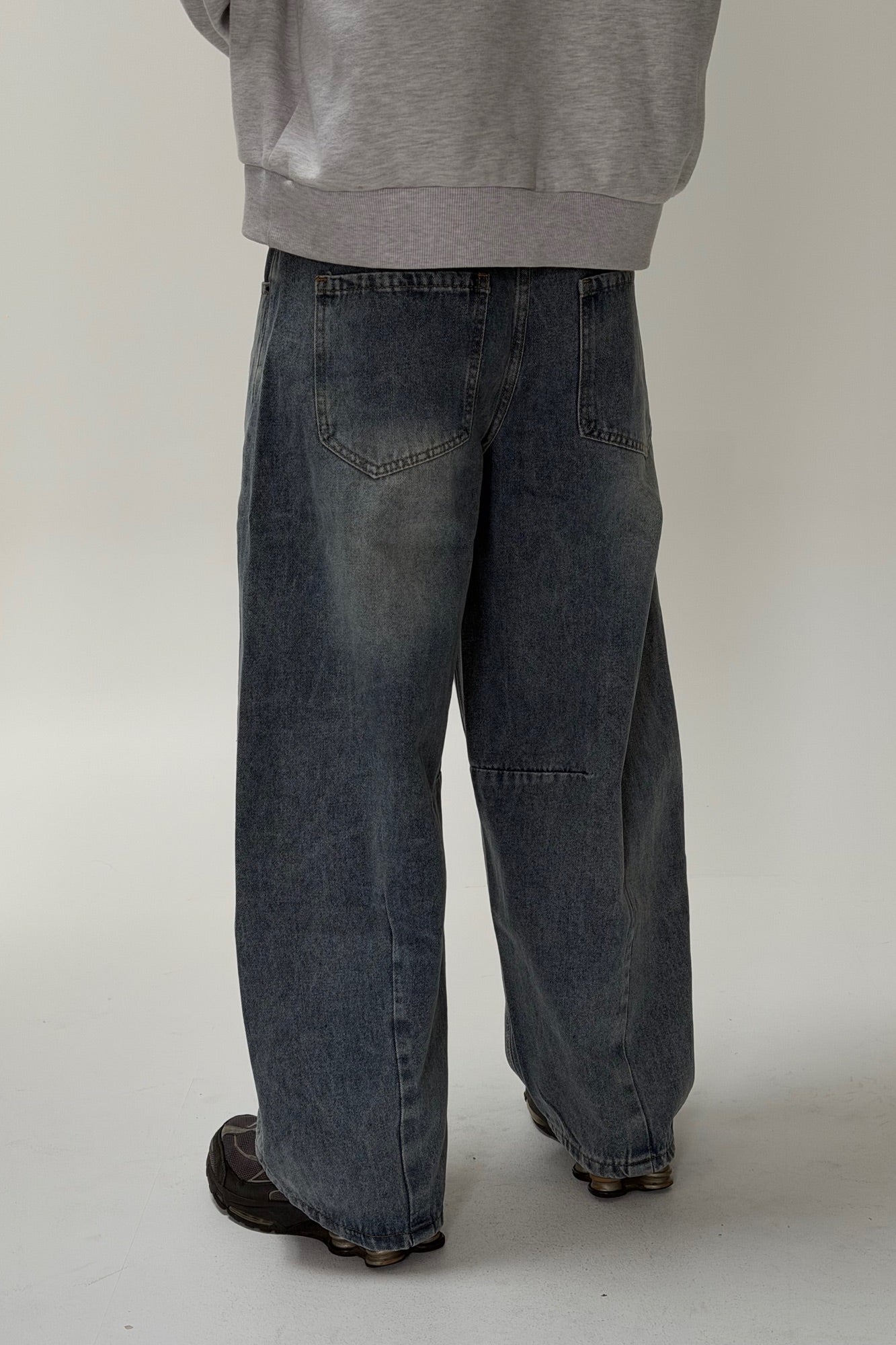 Silv Baggy Drawstring Denim Blue