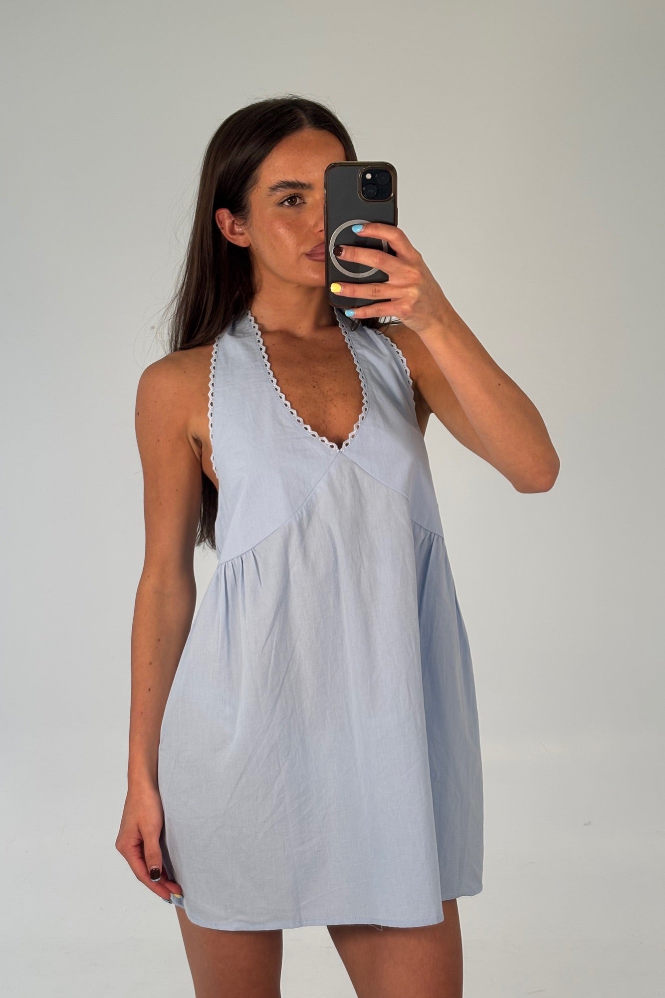 Tammi Halter Dress Sky
