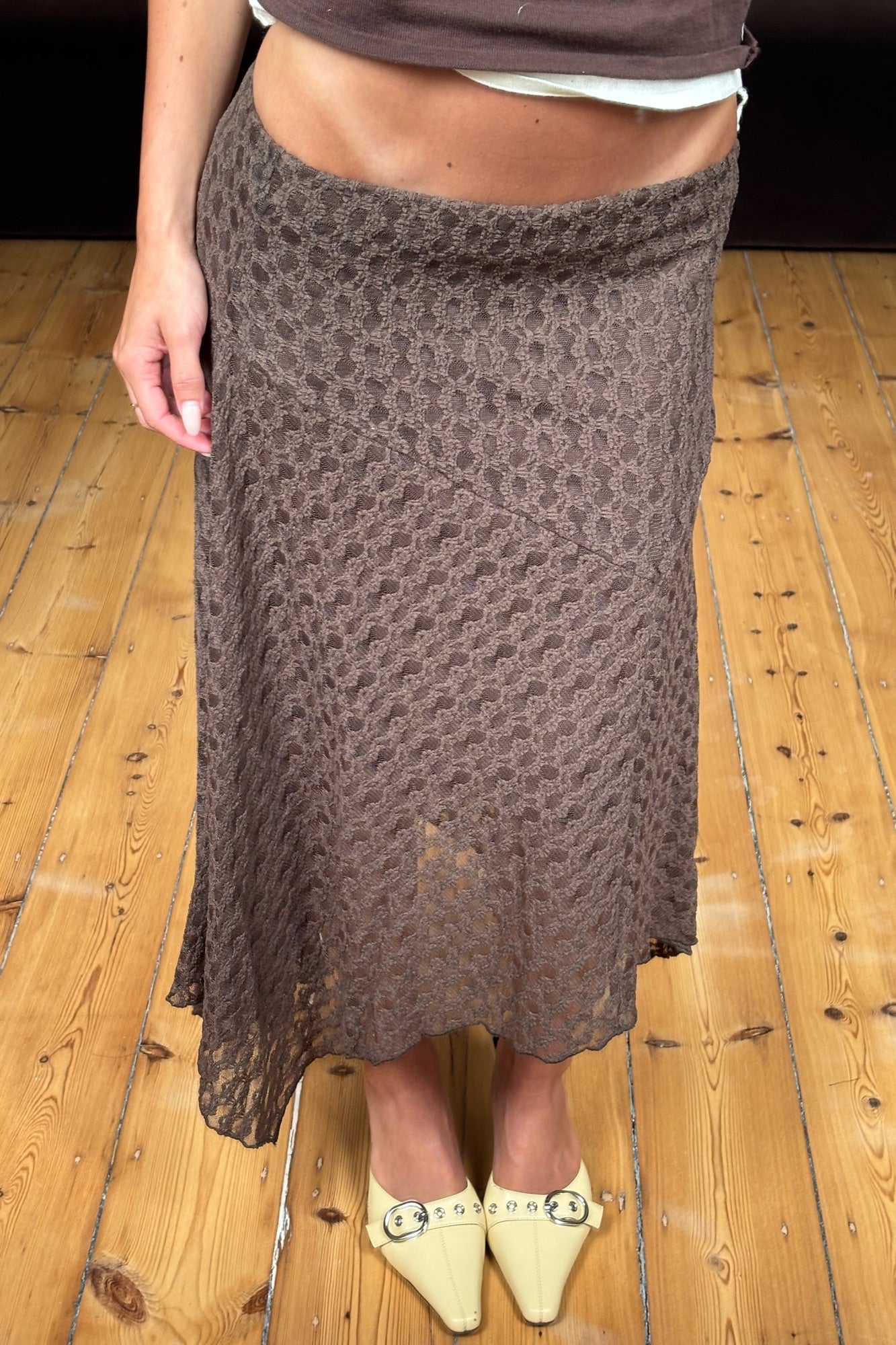 Shea Midi Skirt Chocolate