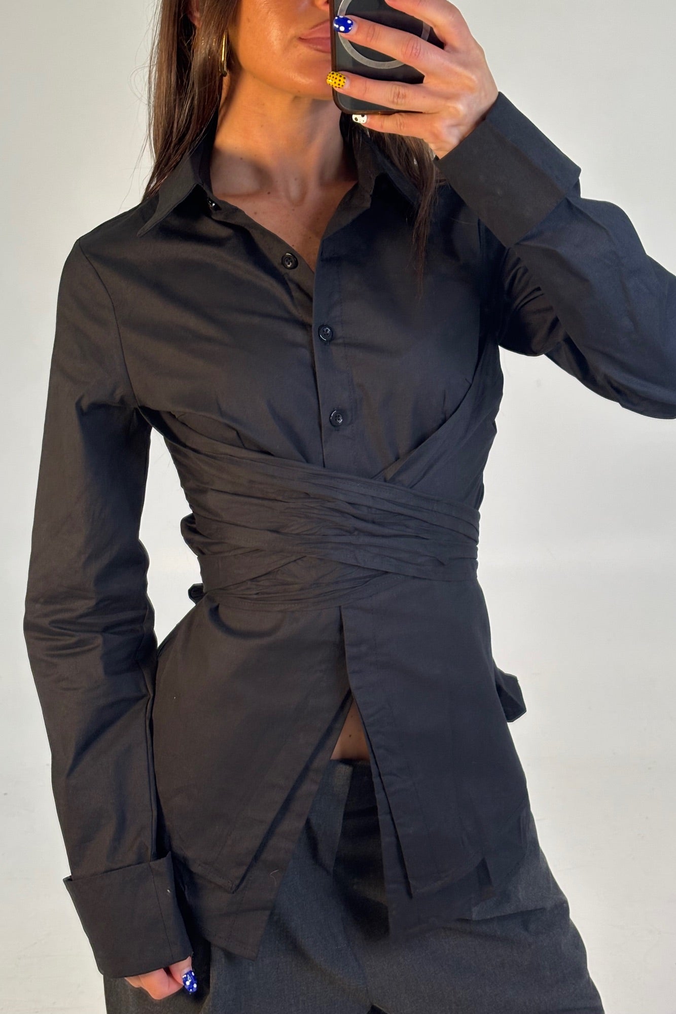 Vixon Wrap Shirt Black