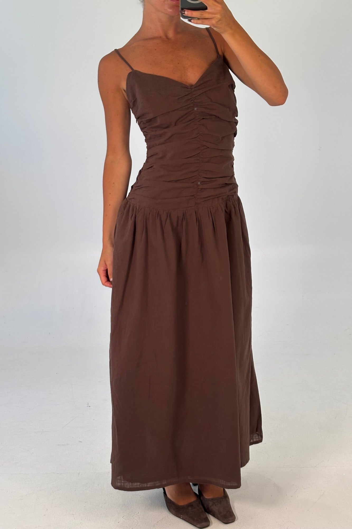Amity Midi Dress Chocolate