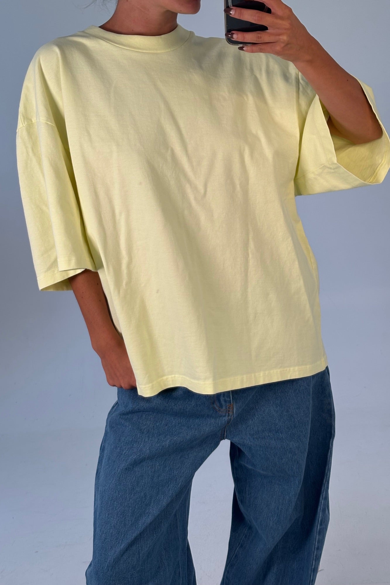 Unisex Emmett Box Tee Lemon