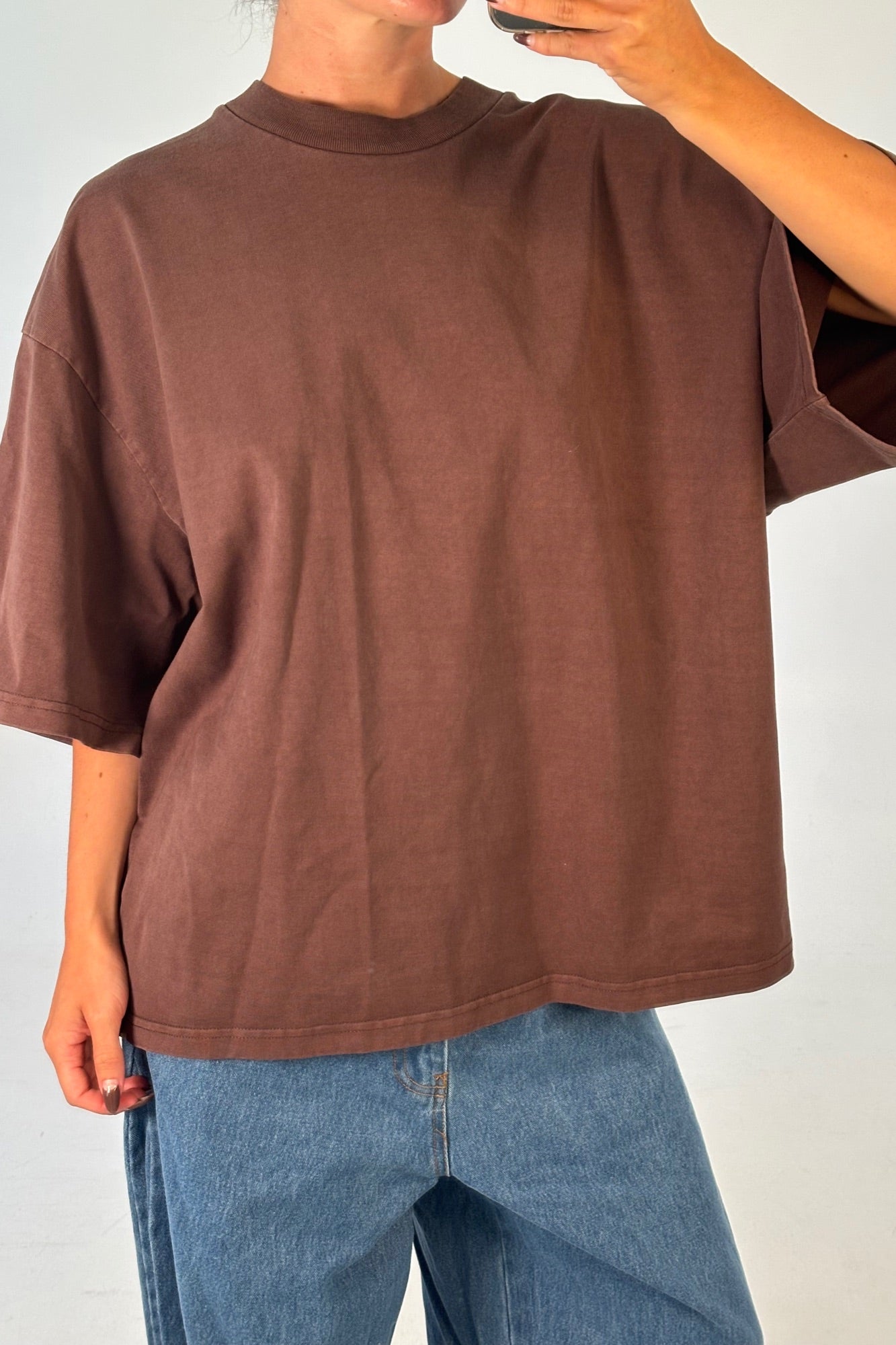 Unisex Emmett Box Tee Chocolate