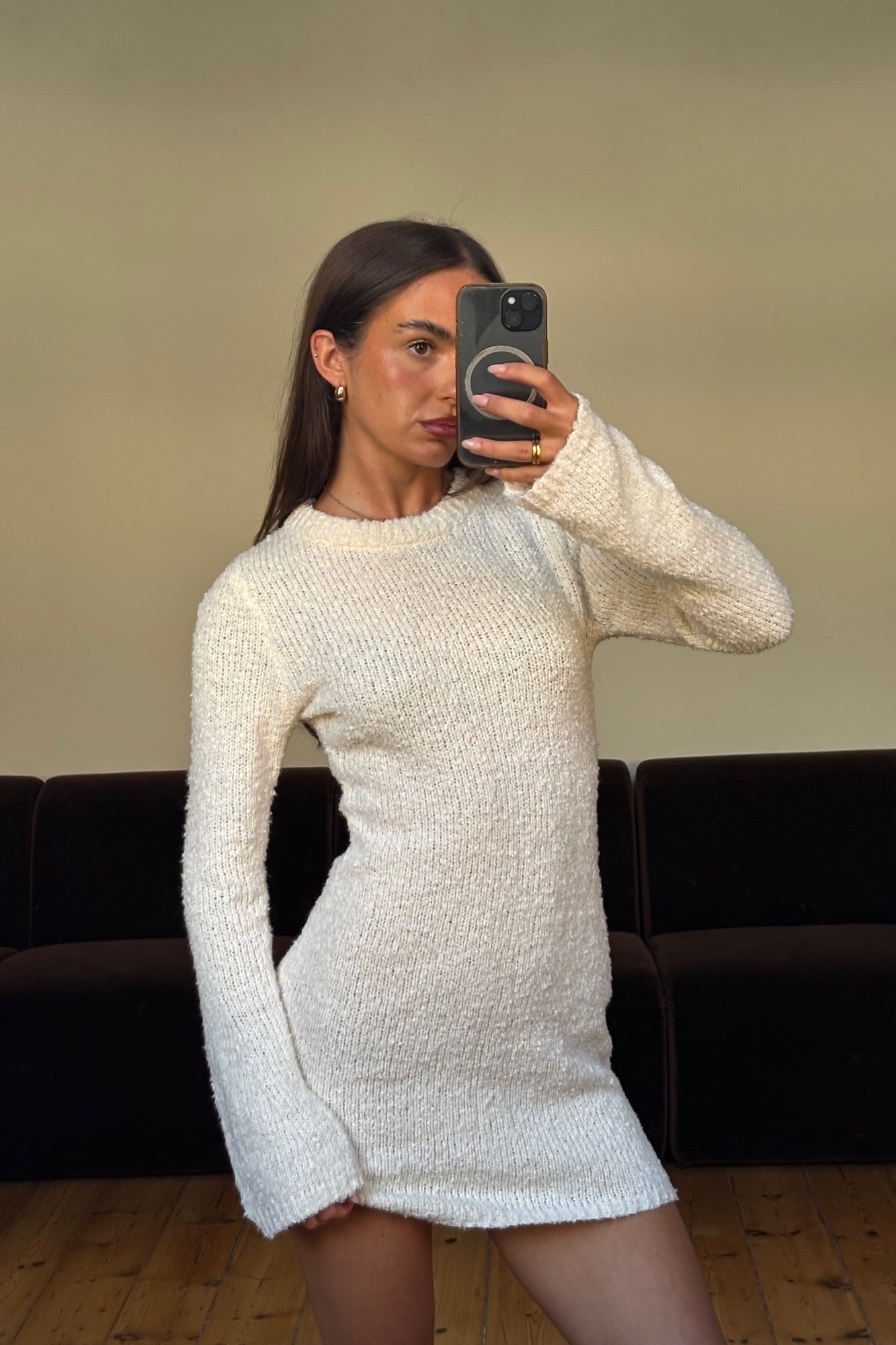 Piper Knit Dress Cream