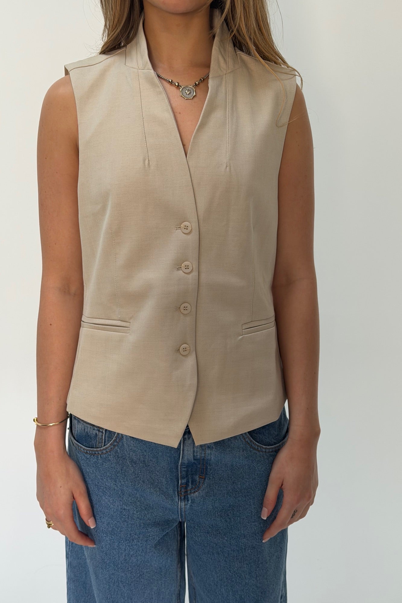Angeline Vest Sand