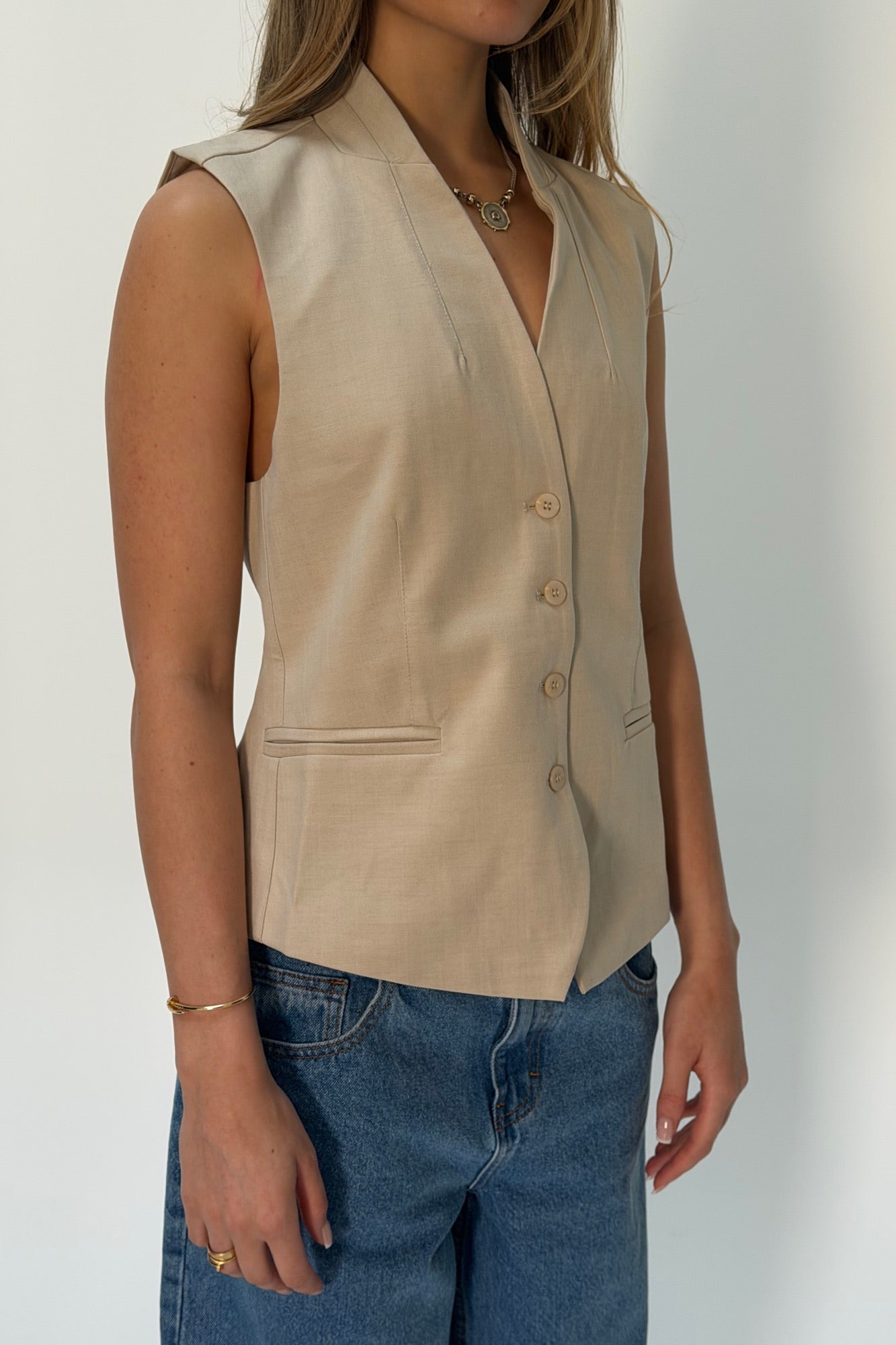 Angeline Vest Sand