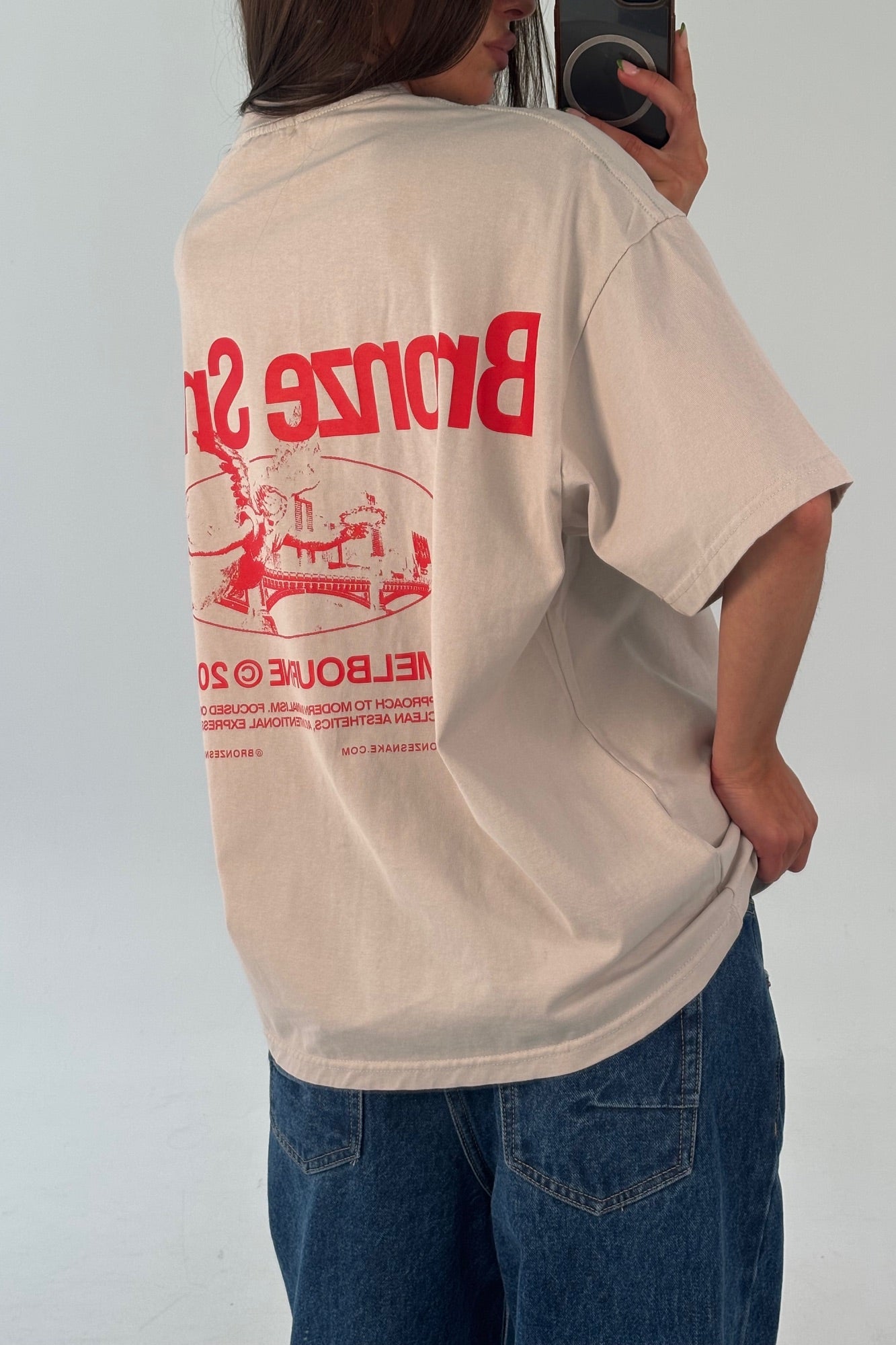 Unisex Bronze Snake Melb Tee Ivory