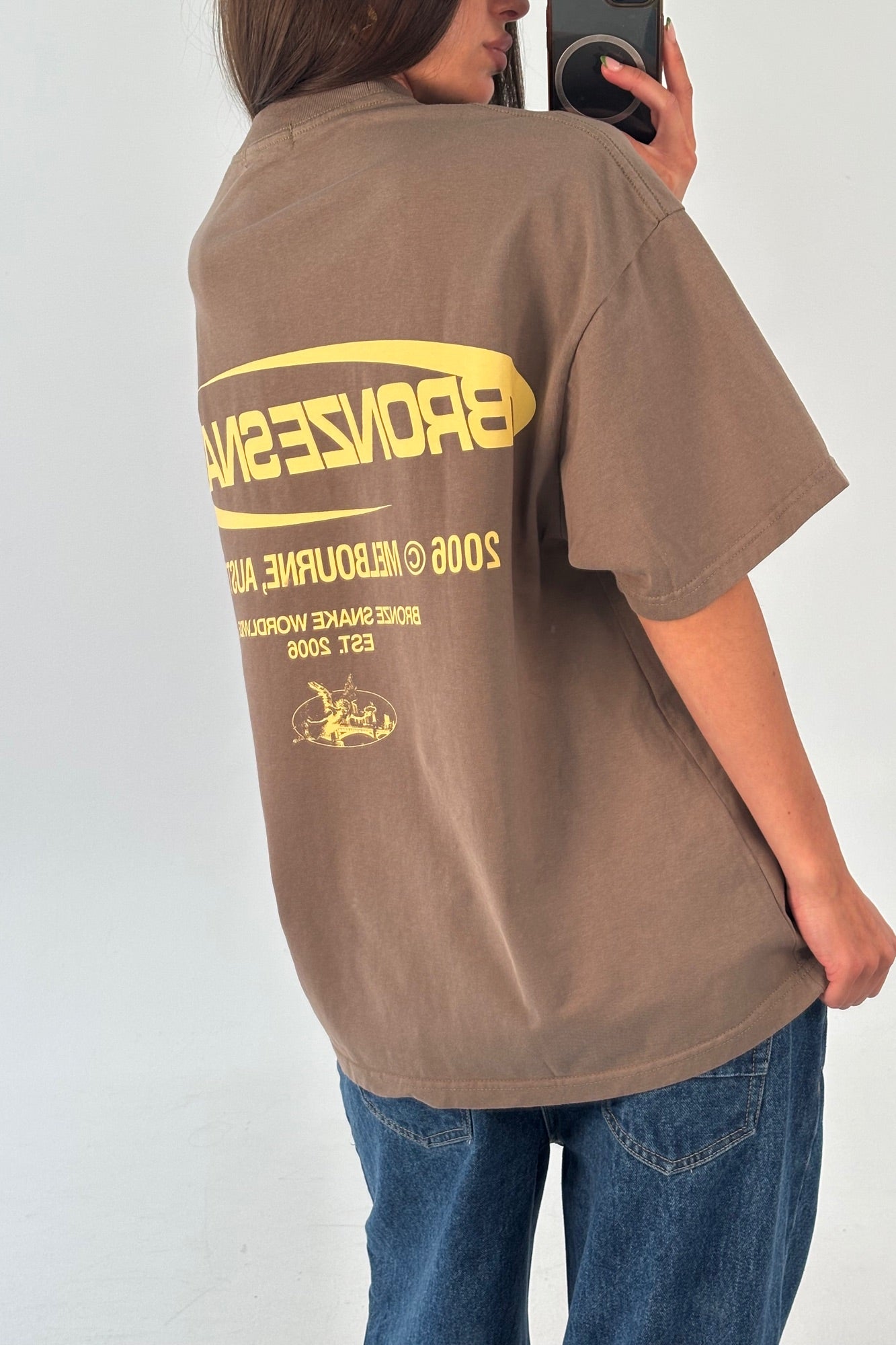 Unisex Bronze Snake Classic Tee Army