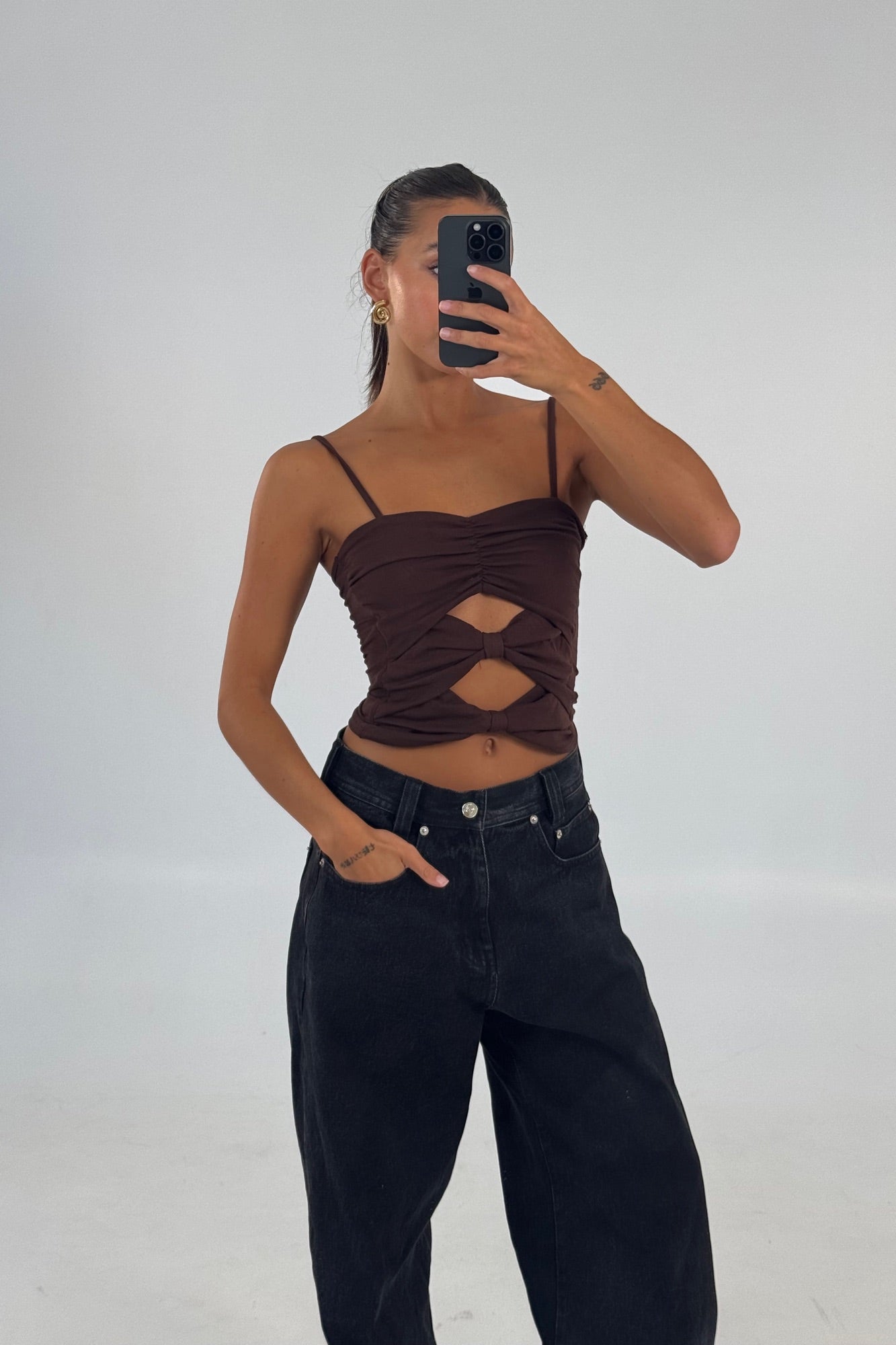 Tracie Top Chocolate - FINAL SALE
