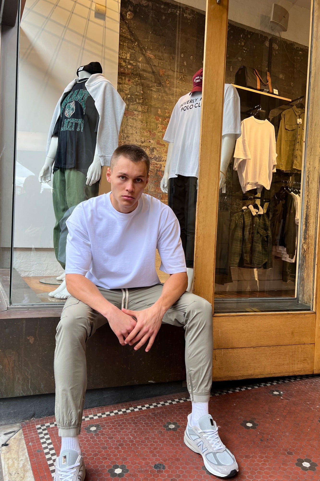 Zip Chute Jogger Khaki - FINAL SALE