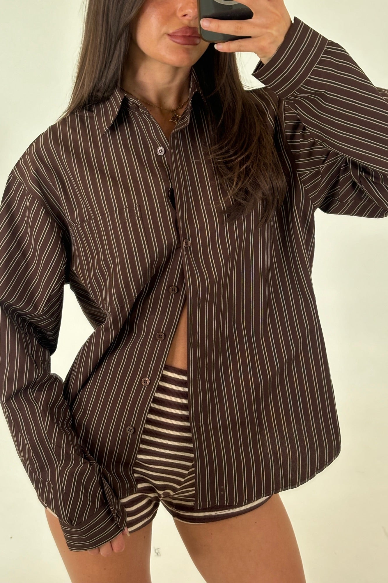 Hallie Shirt Chocolate