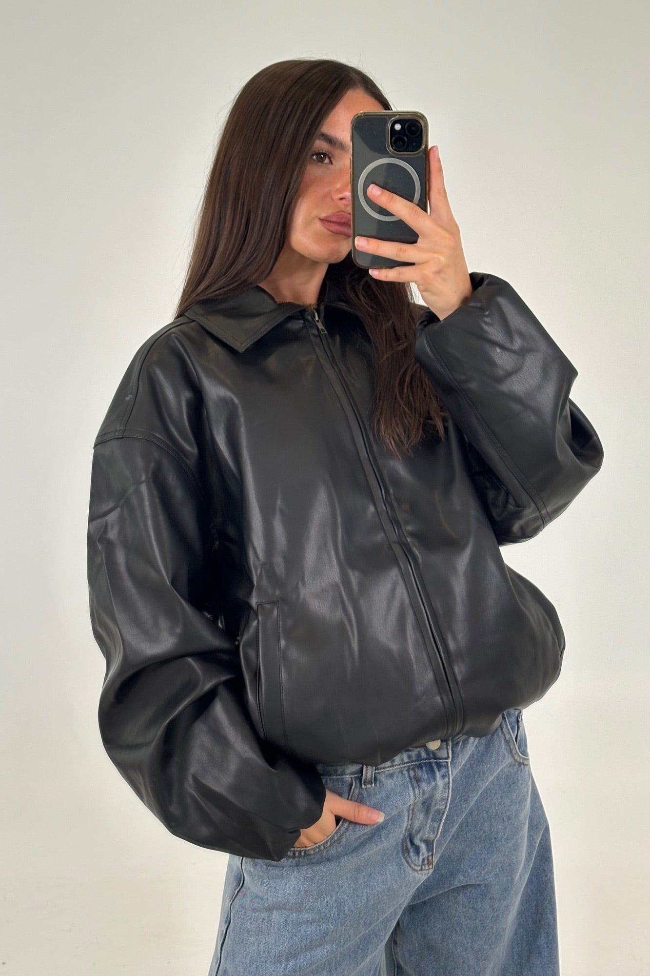 Unisex NTH Coated Bomber Jacket Black