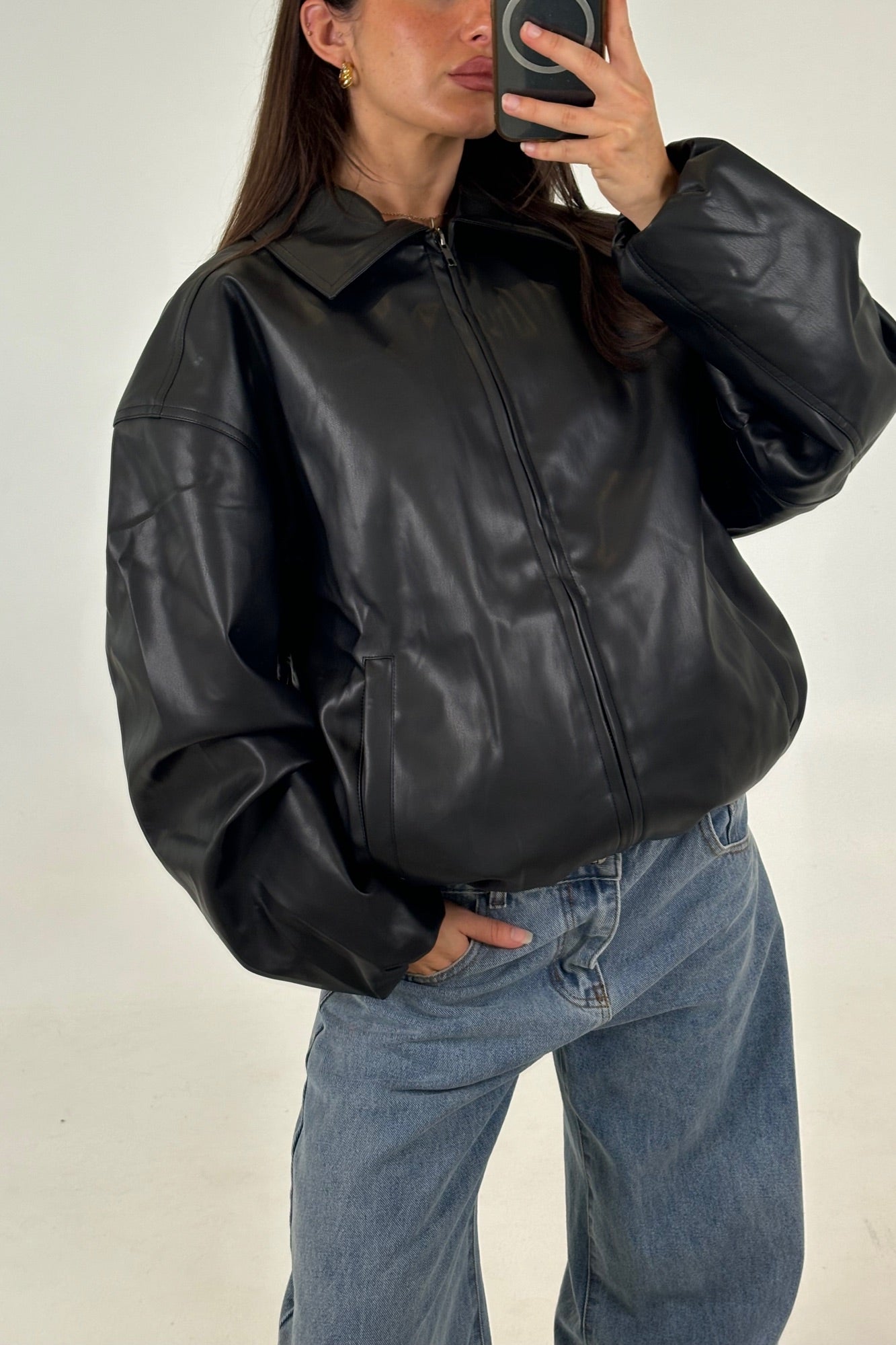 Unisex NTH Coated Bomber Jacket Black