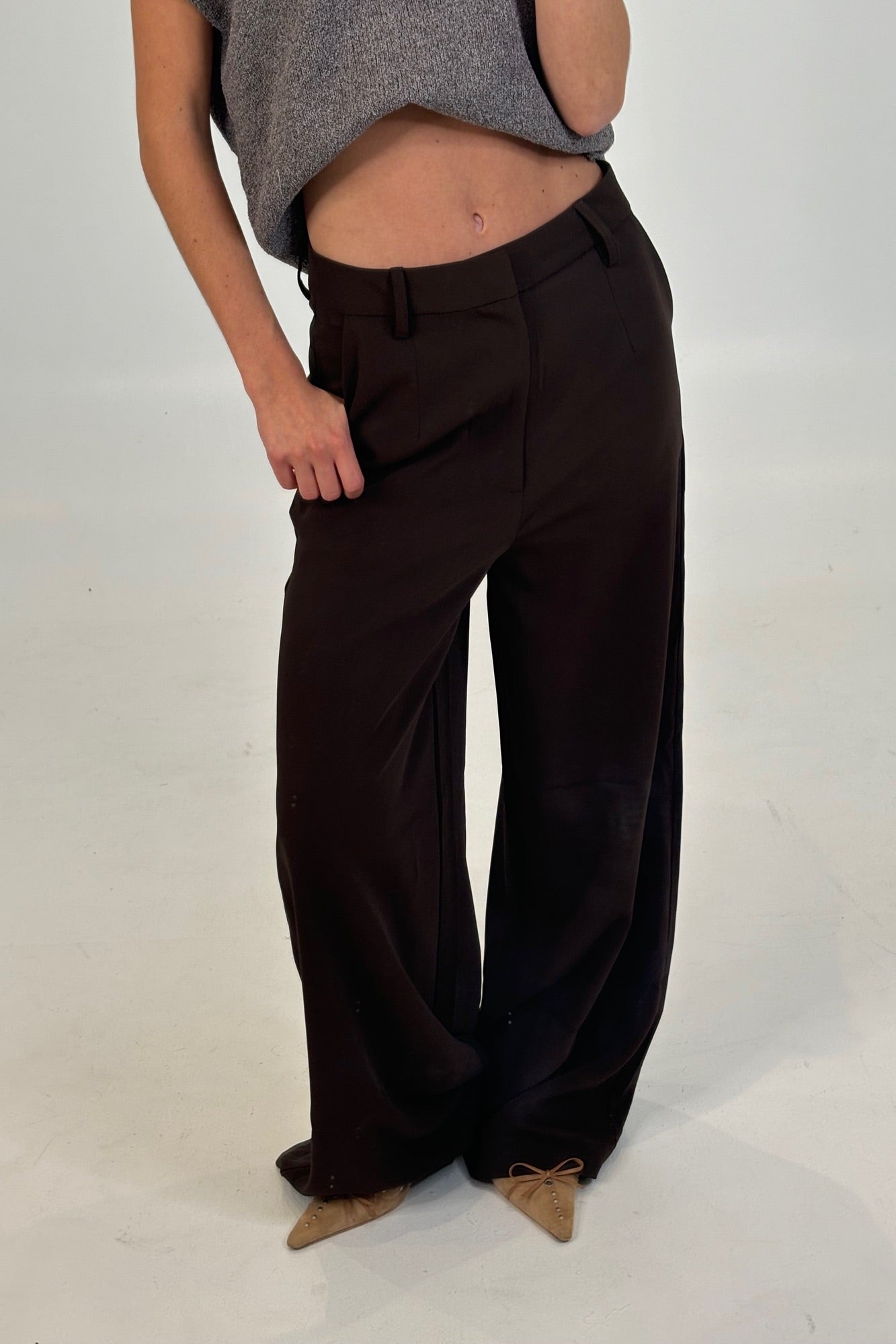 Sharna Pant Dark Brown