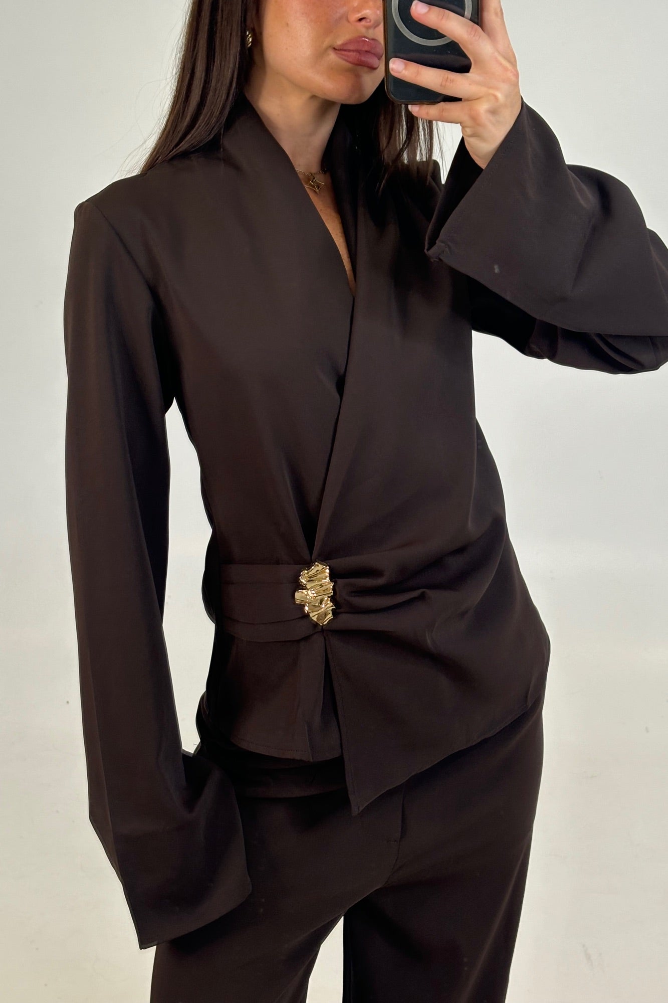Sharna Pant Dark Brown
