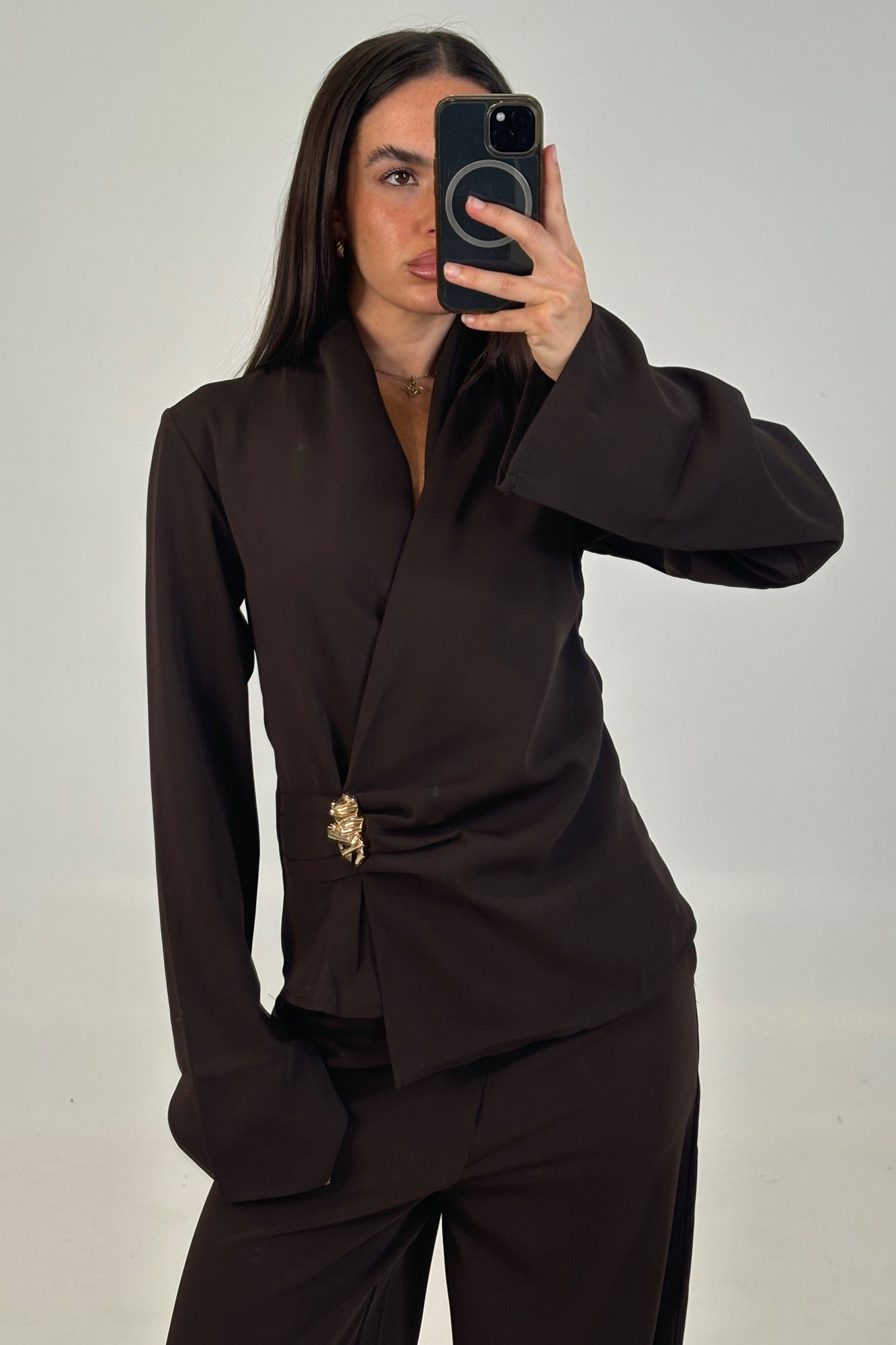 Sharna Top Dark Brown