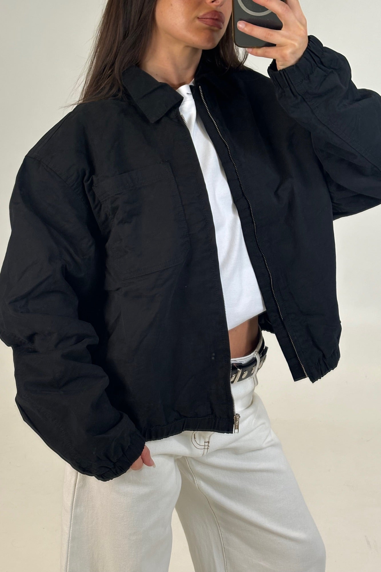 Unisex Charlie Soft Cotton Bomber Black