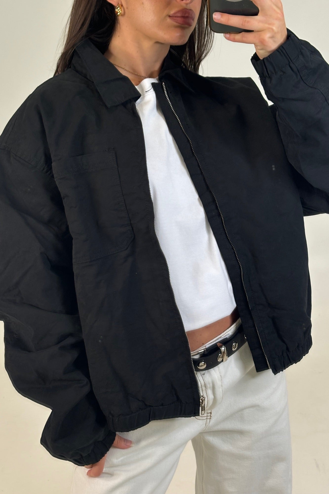 Unisex Charlie Soft Cotton Bomber Black