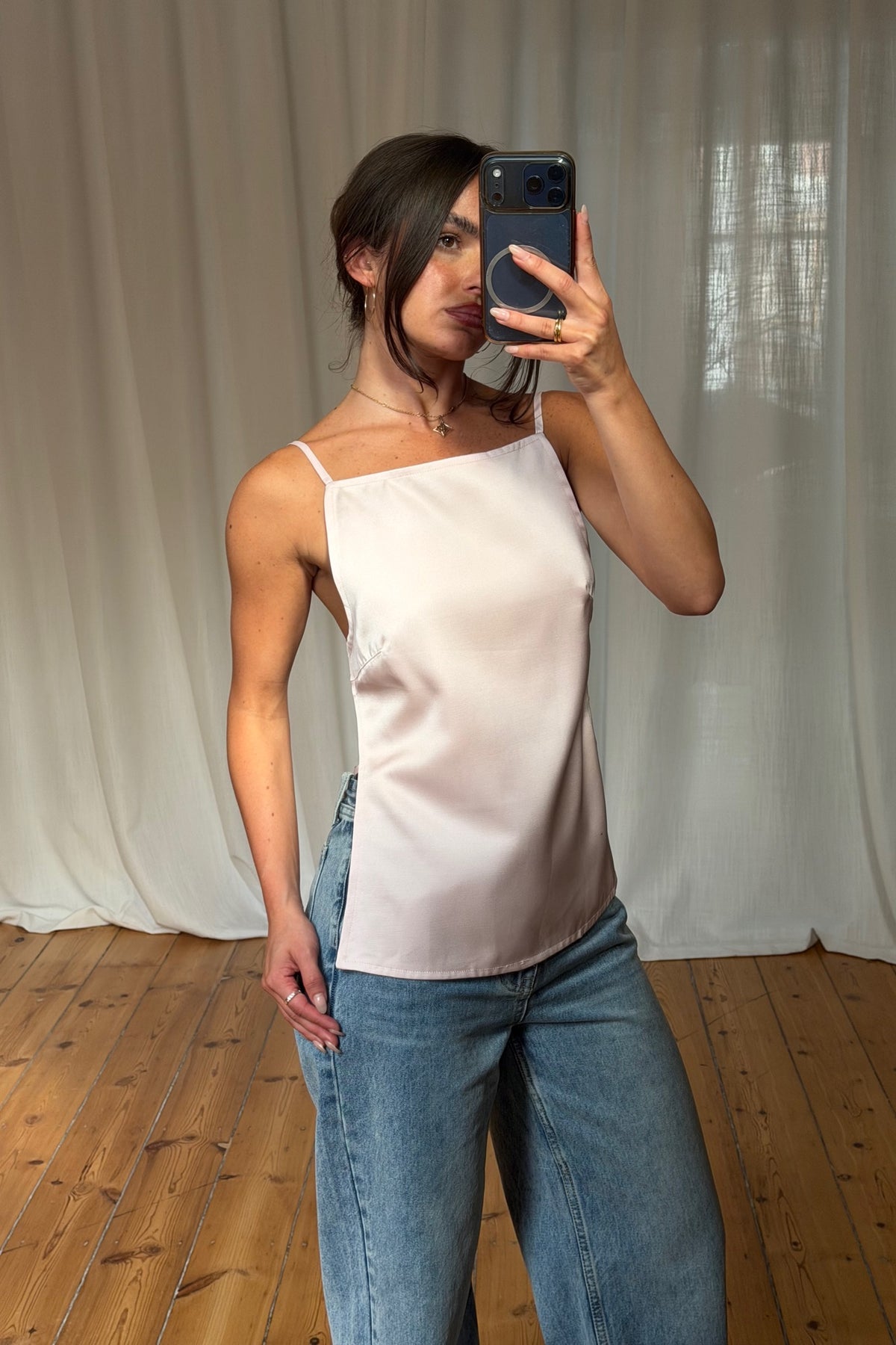 Camille Backless Top Soft Pink