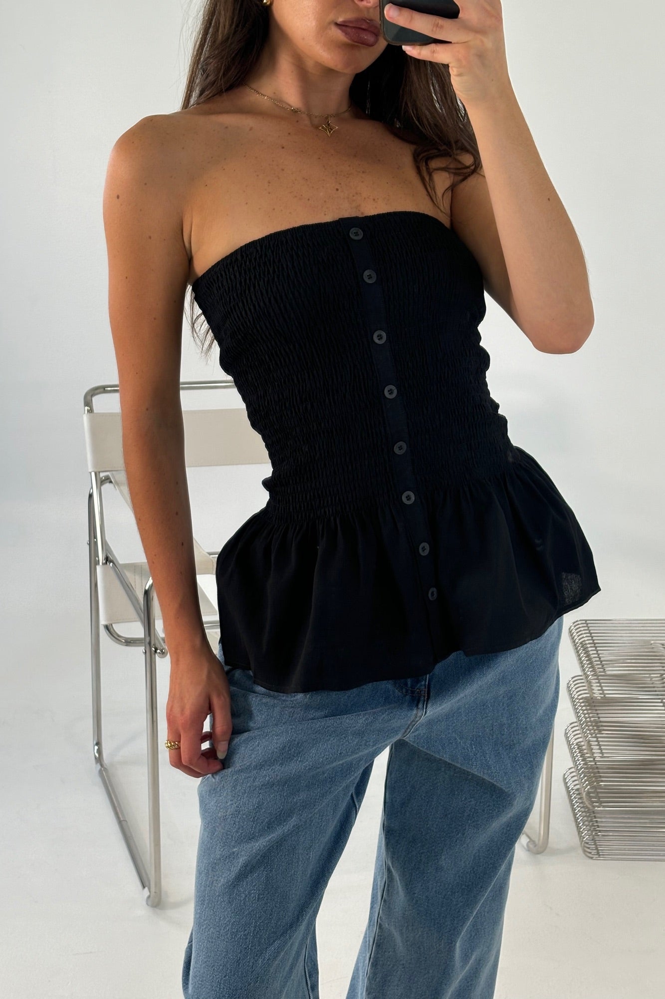 Electra Strapless Top Black - FINAL SALE