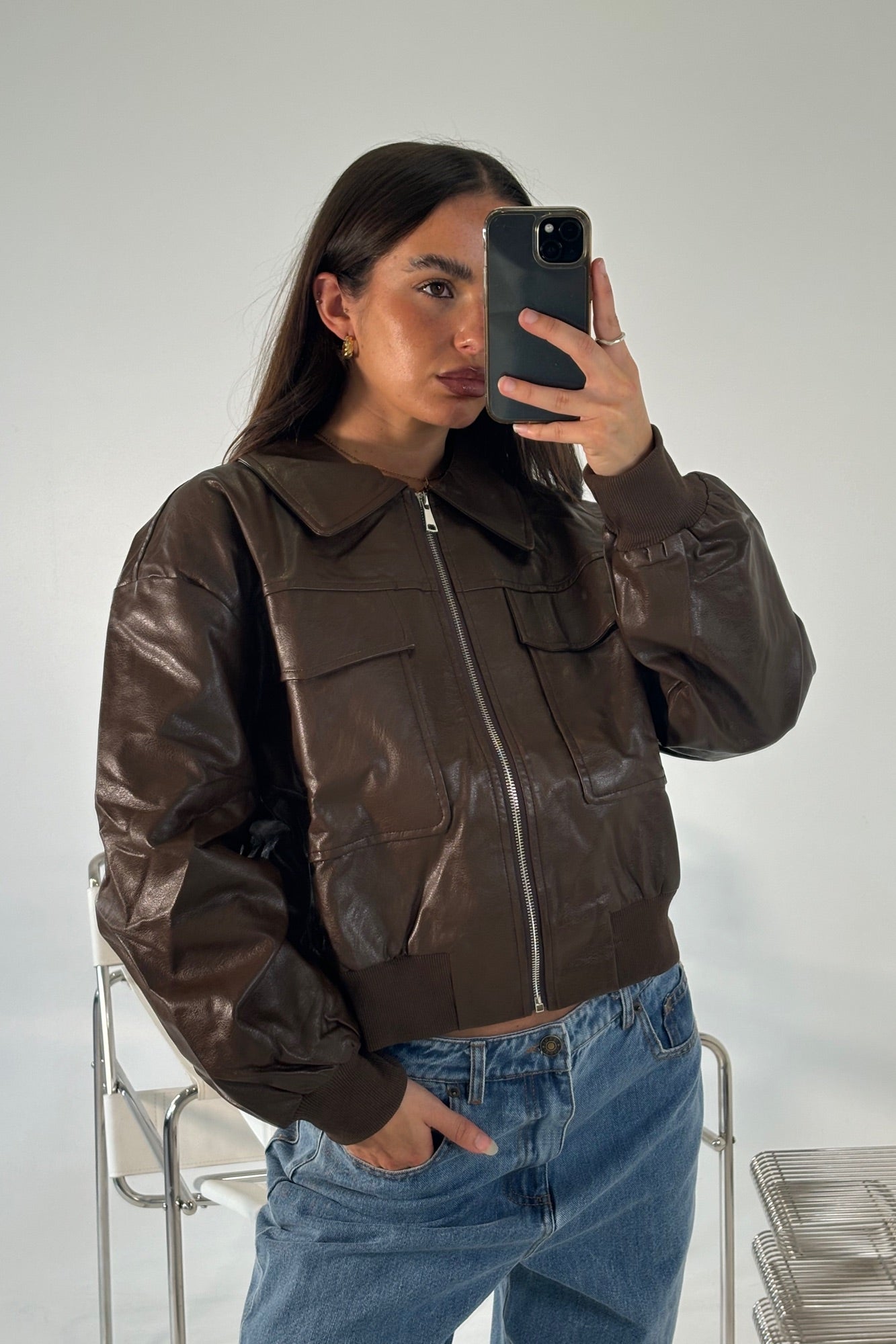 Hayden Bomber Jacket Chocolate