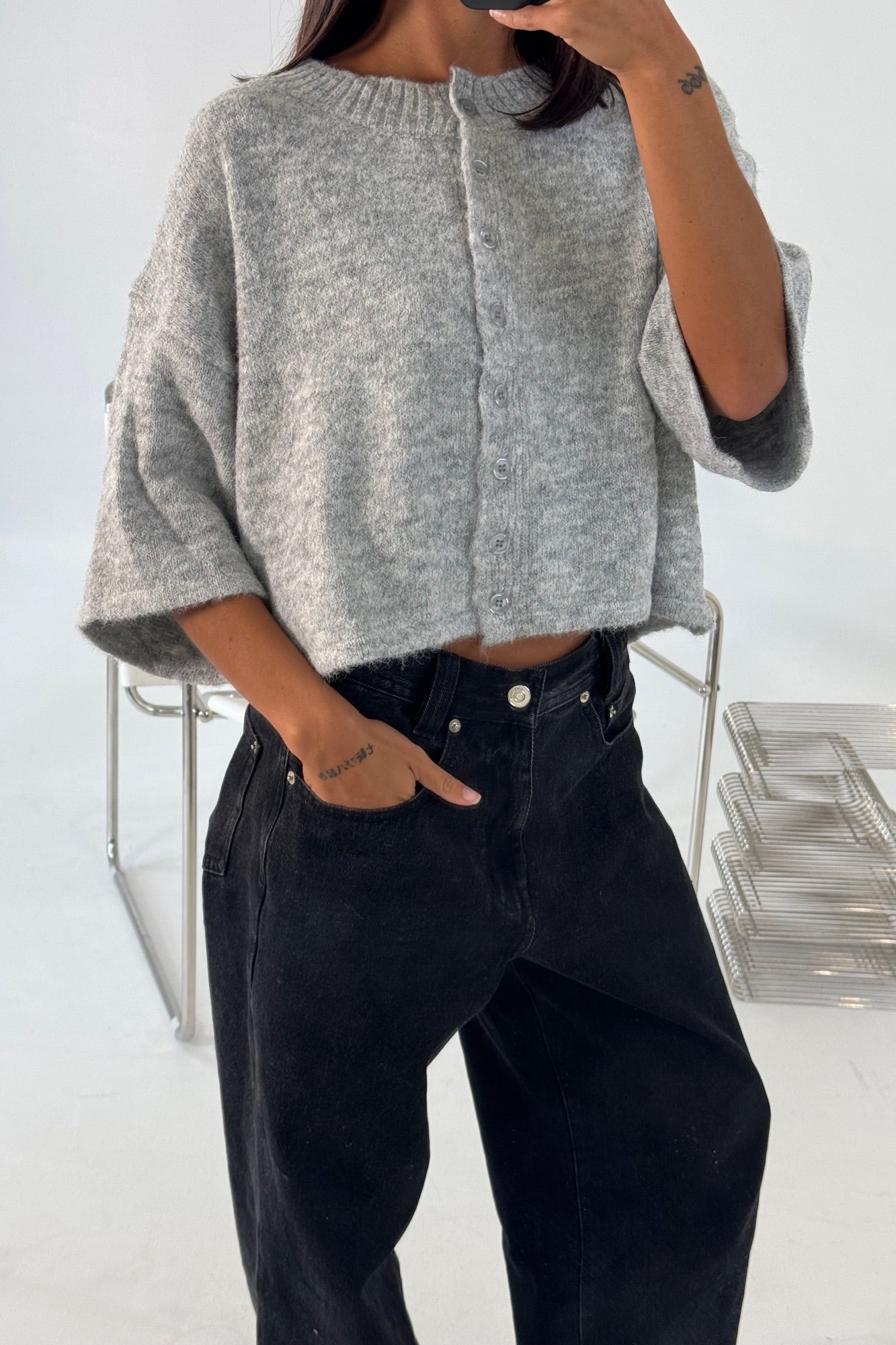 Posie Cardigan Grey