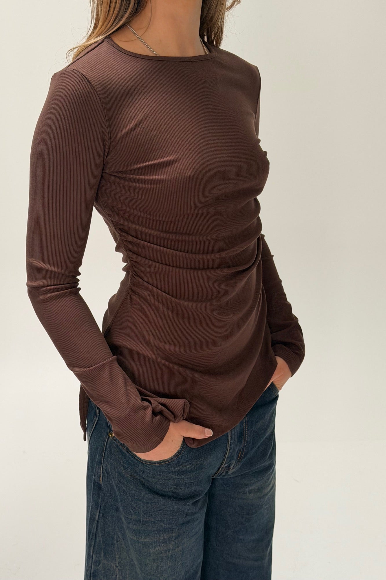 Lorina Long Sleeve Chocolate