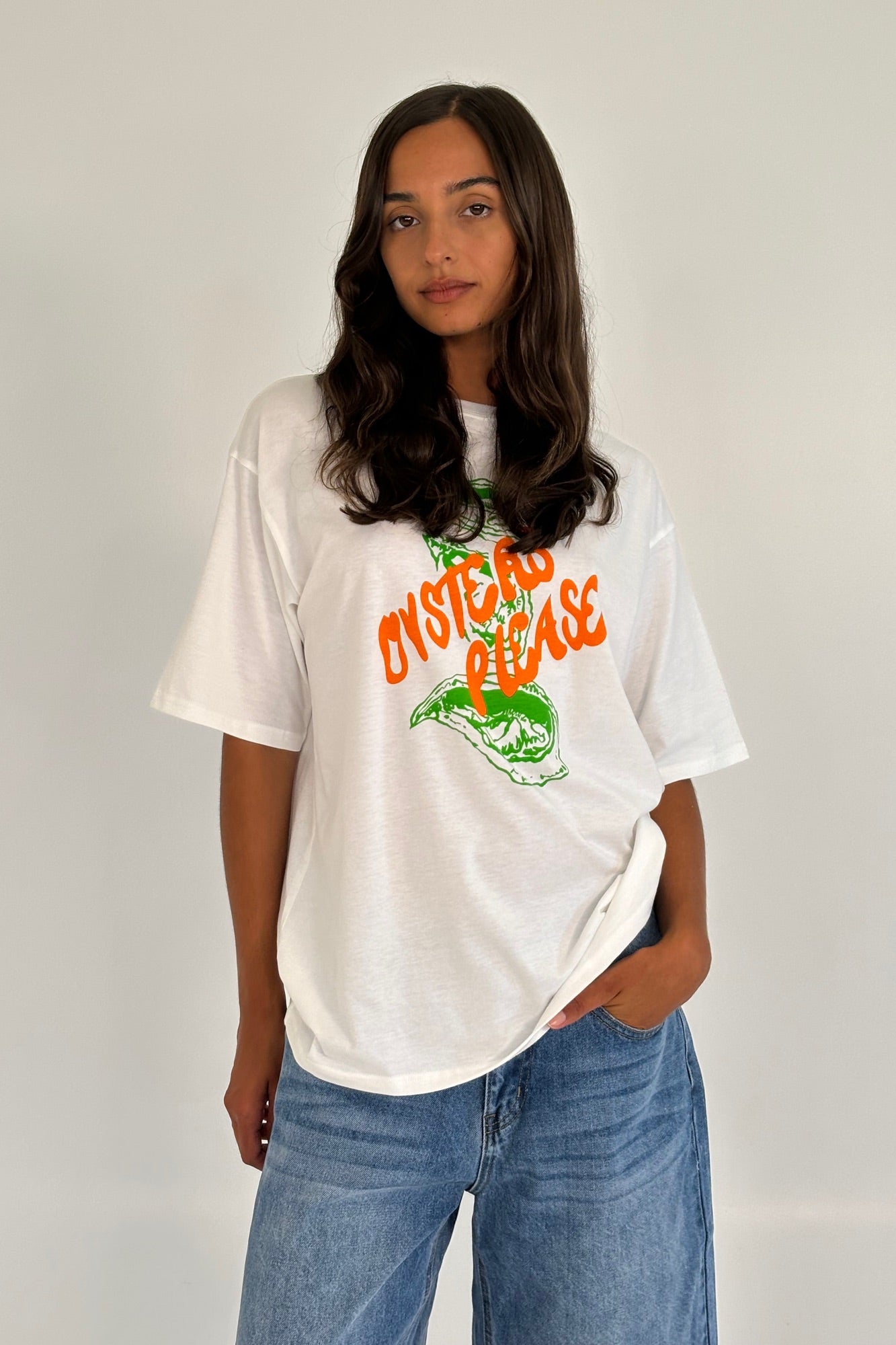 Oysters Please Tee White - FINAL SALE