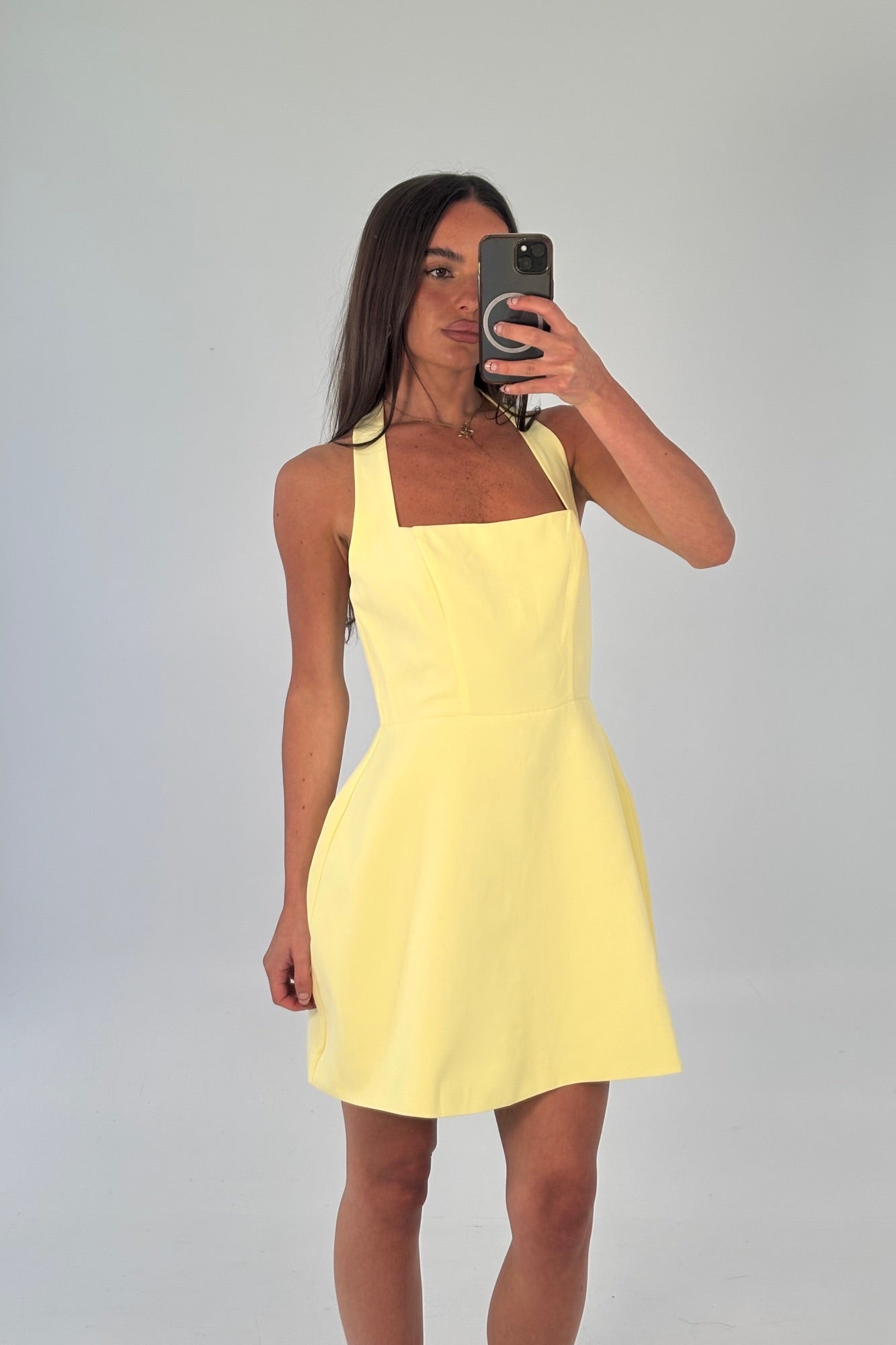 Darcy Mini Dress Lemon