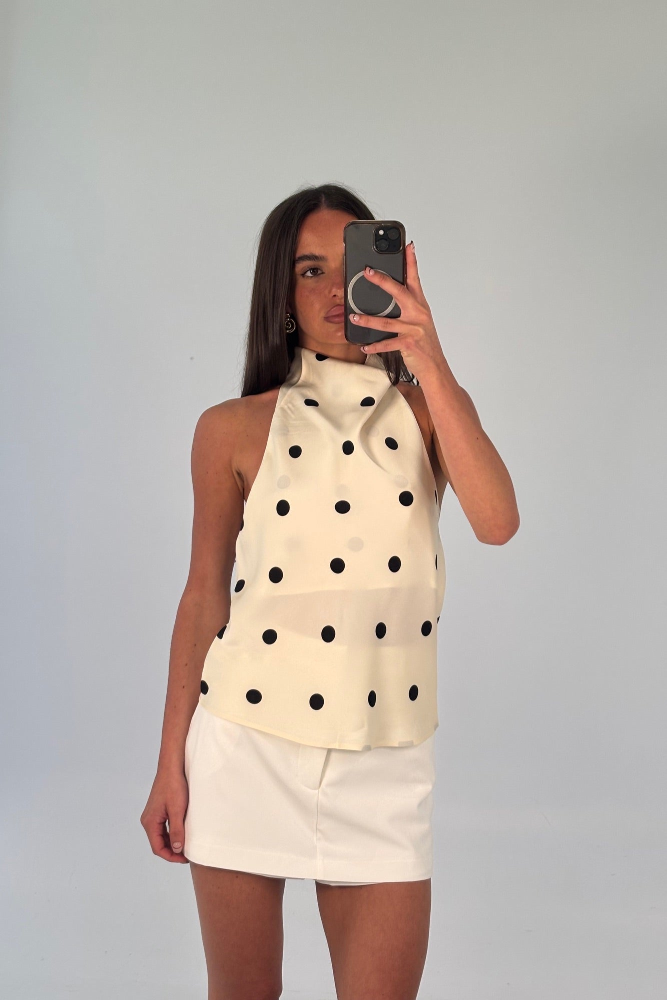 Ivy Halter Top Cream