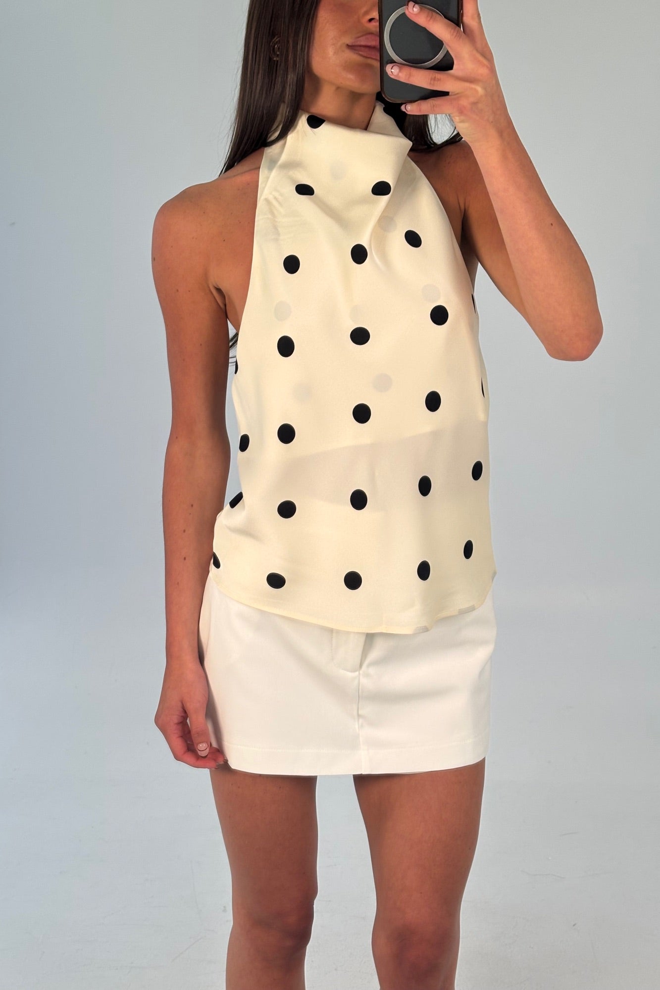 Ivy Halter Top Cream