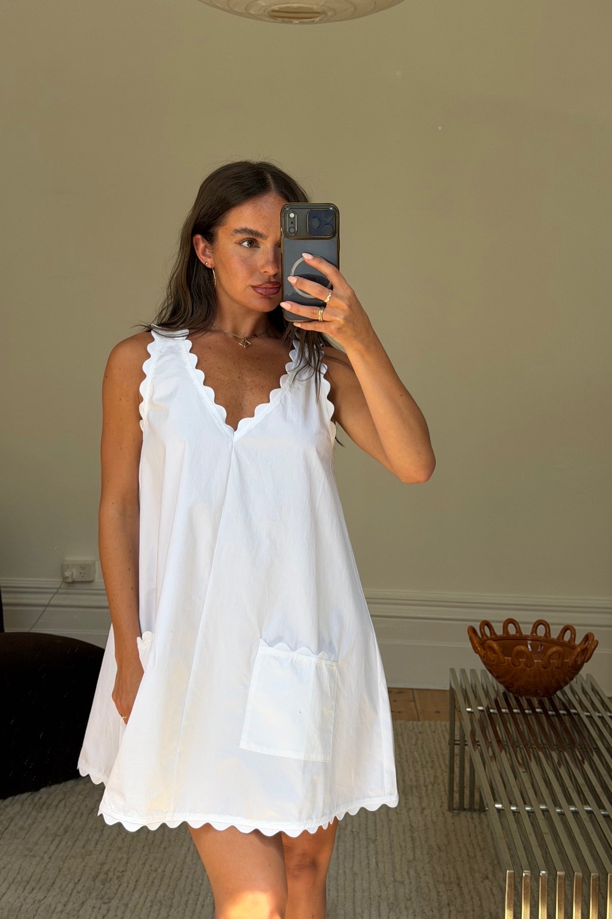 Isabella Mini Dress White