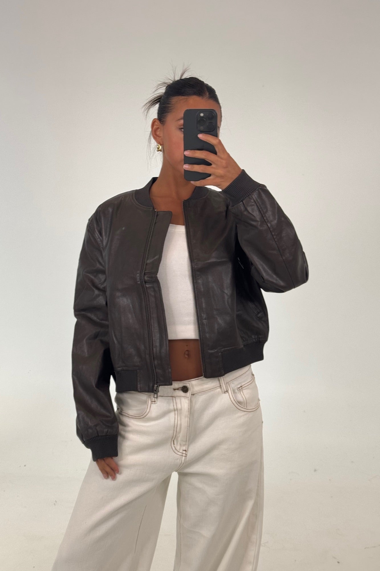 Ingrid Bomber Jacket Chocolate