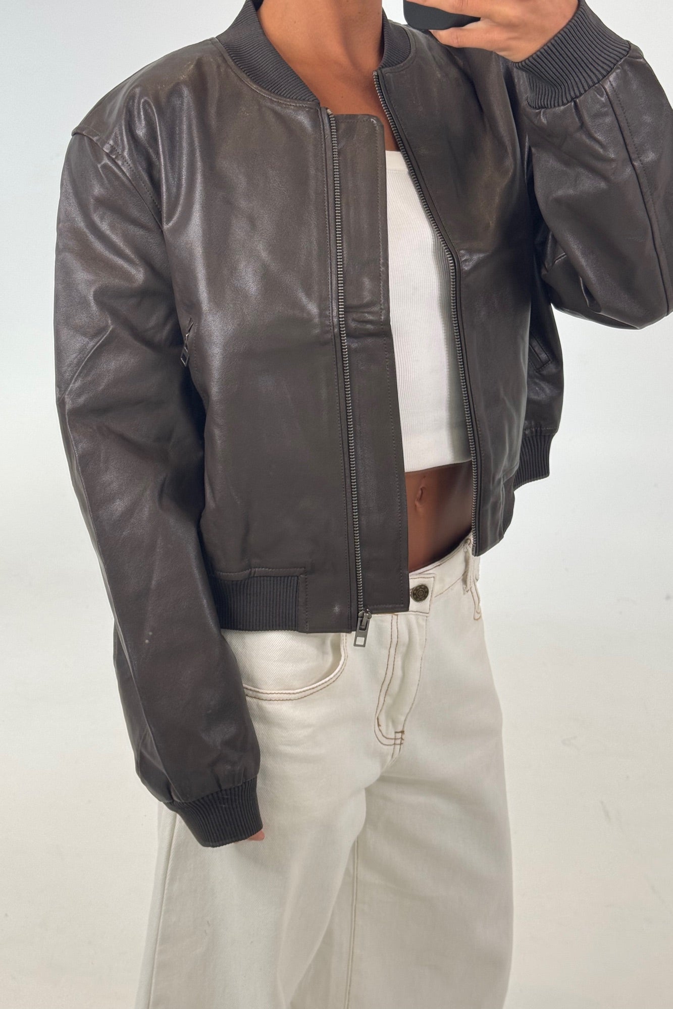 Ingrid Bomber Jacket Chocolate - FINAL SALE