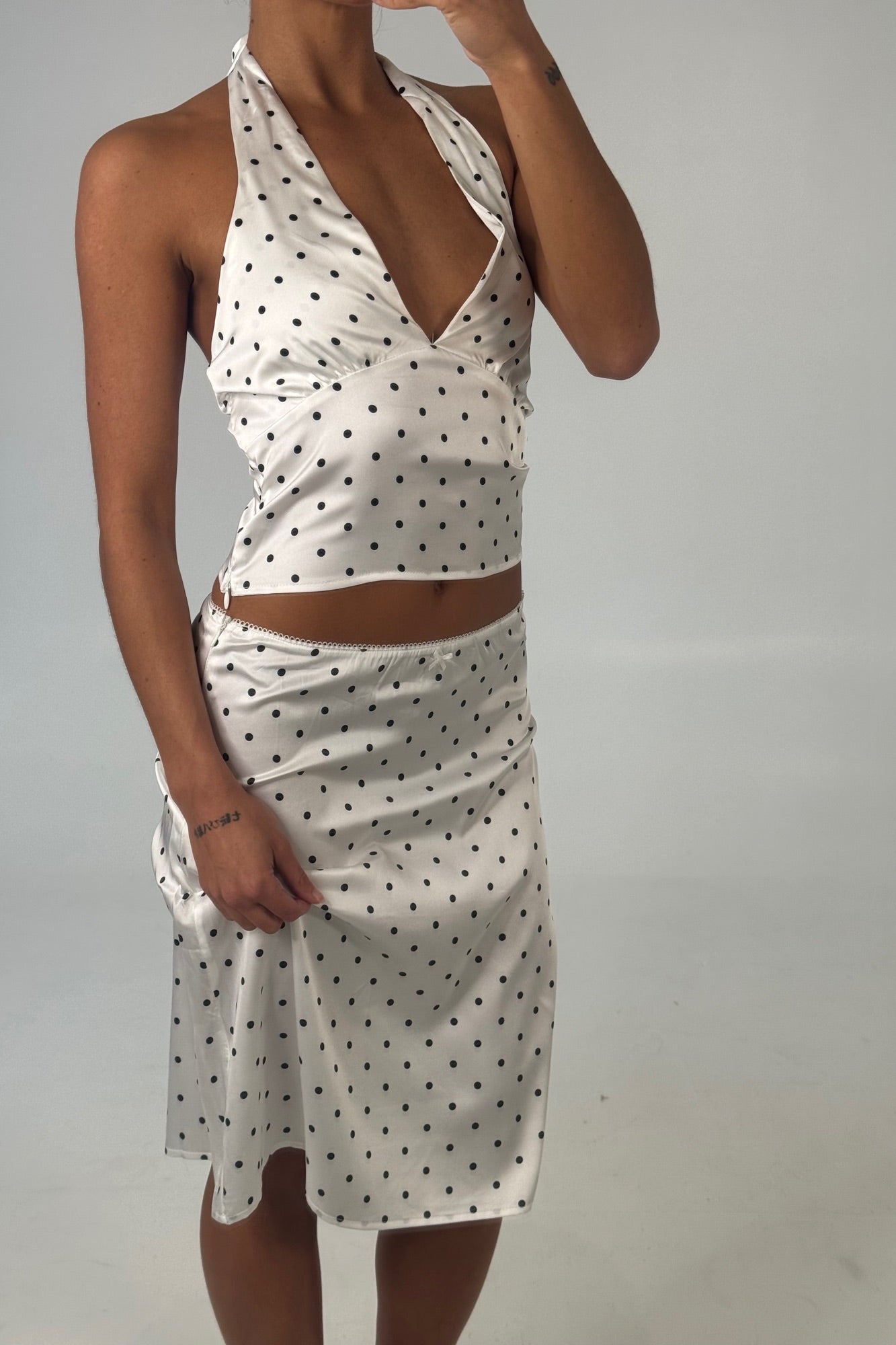 Provence Polka Dot Set White