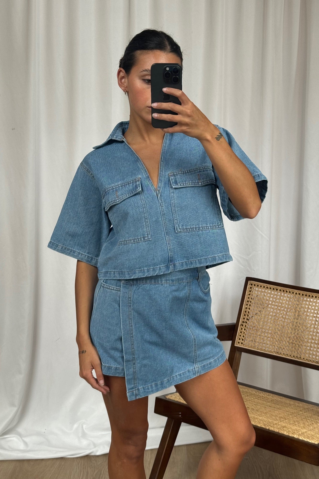 Seona Denim Set Light Blue - FINAL SALE