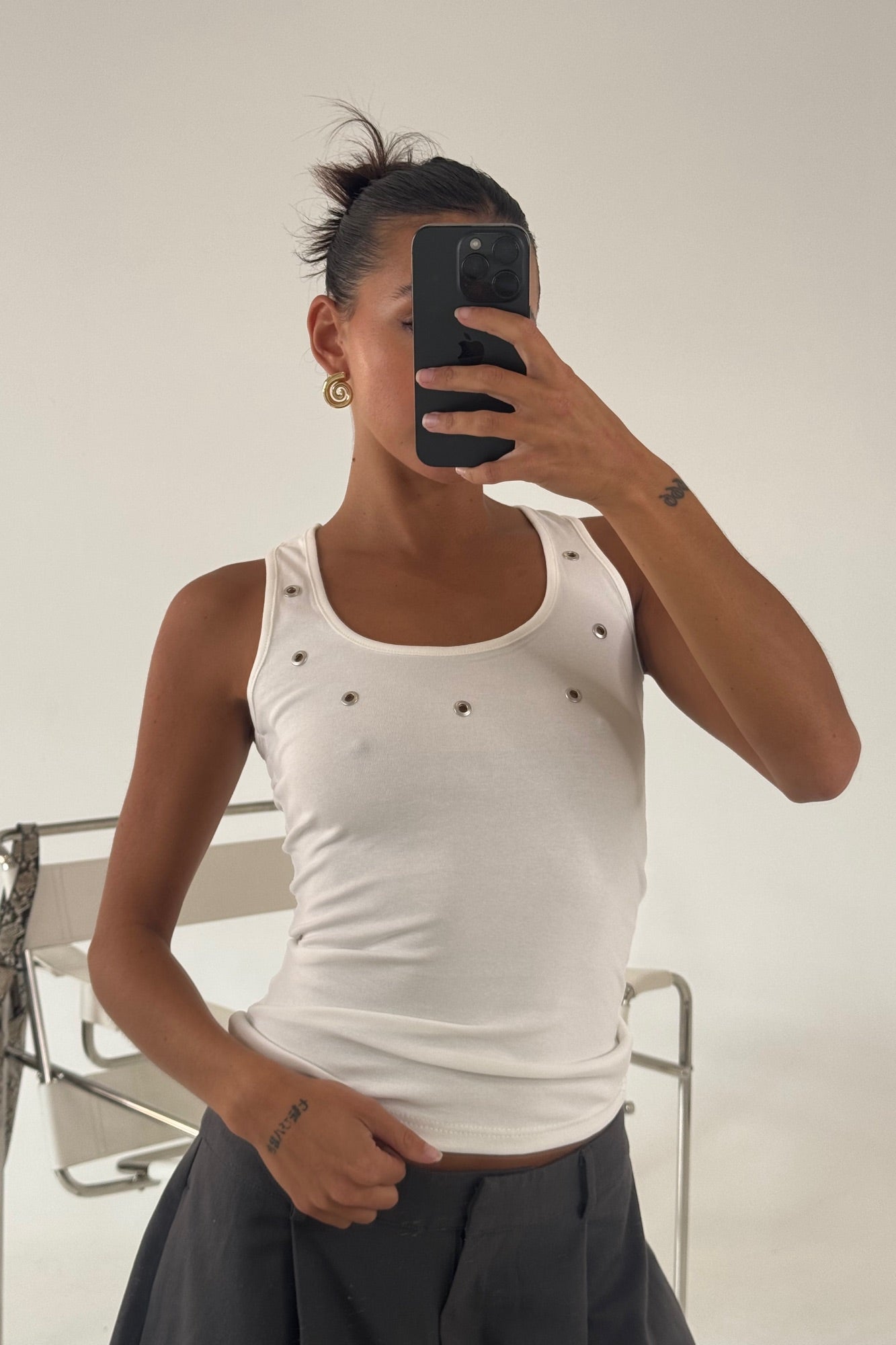 Natalia Top White