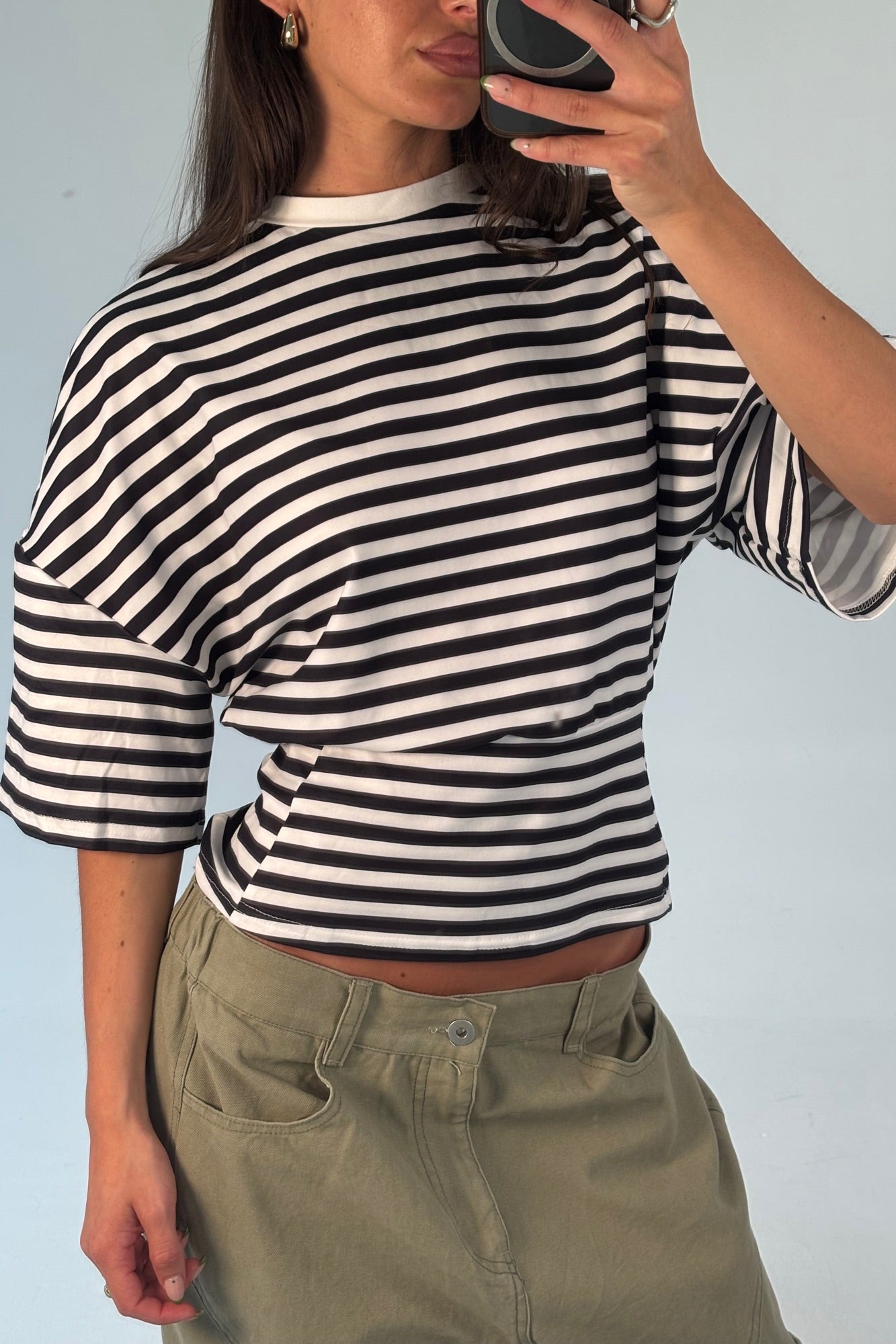 Dolly Striped Tee Black/White