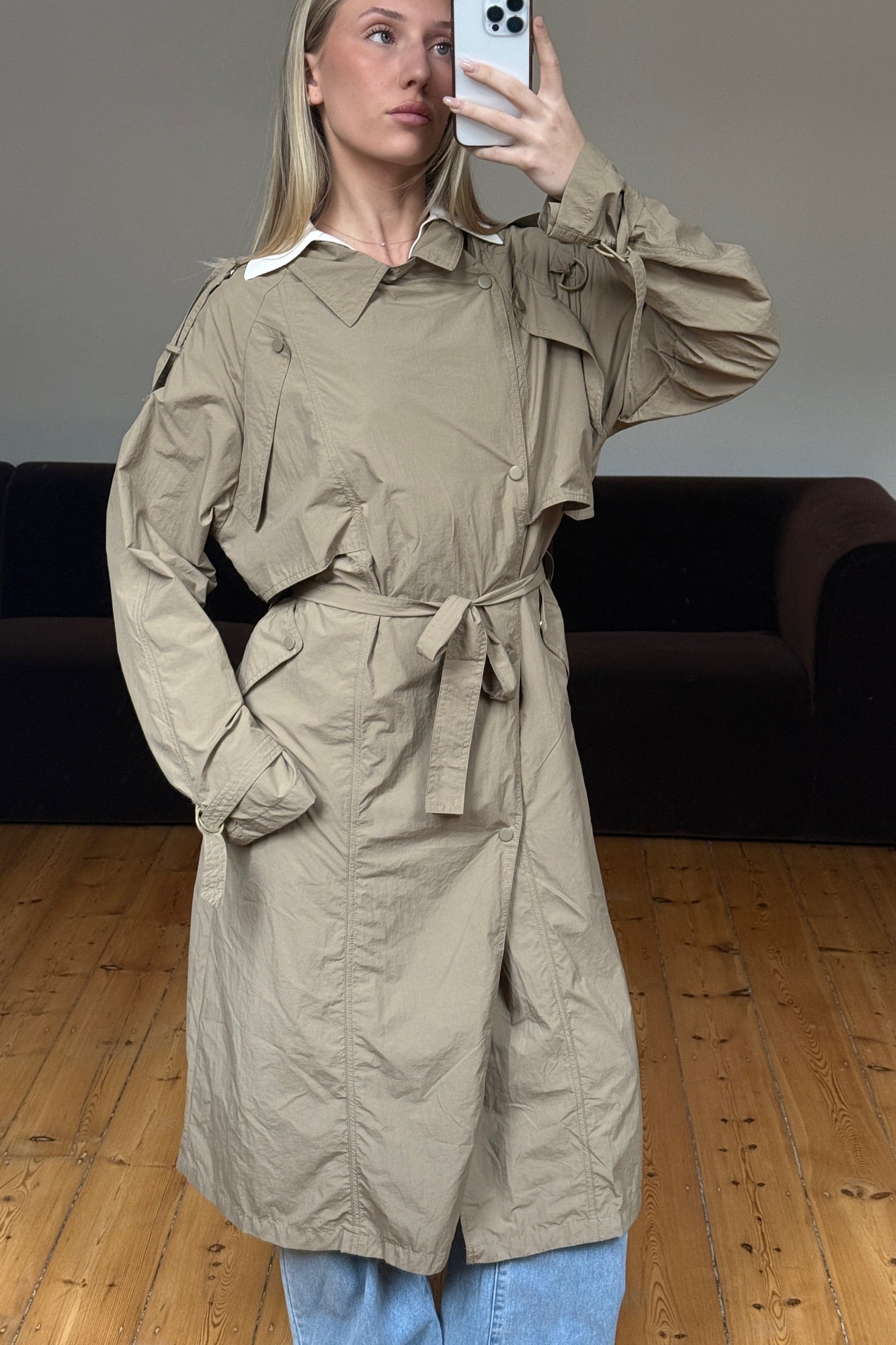 Manhattan Trench Olive