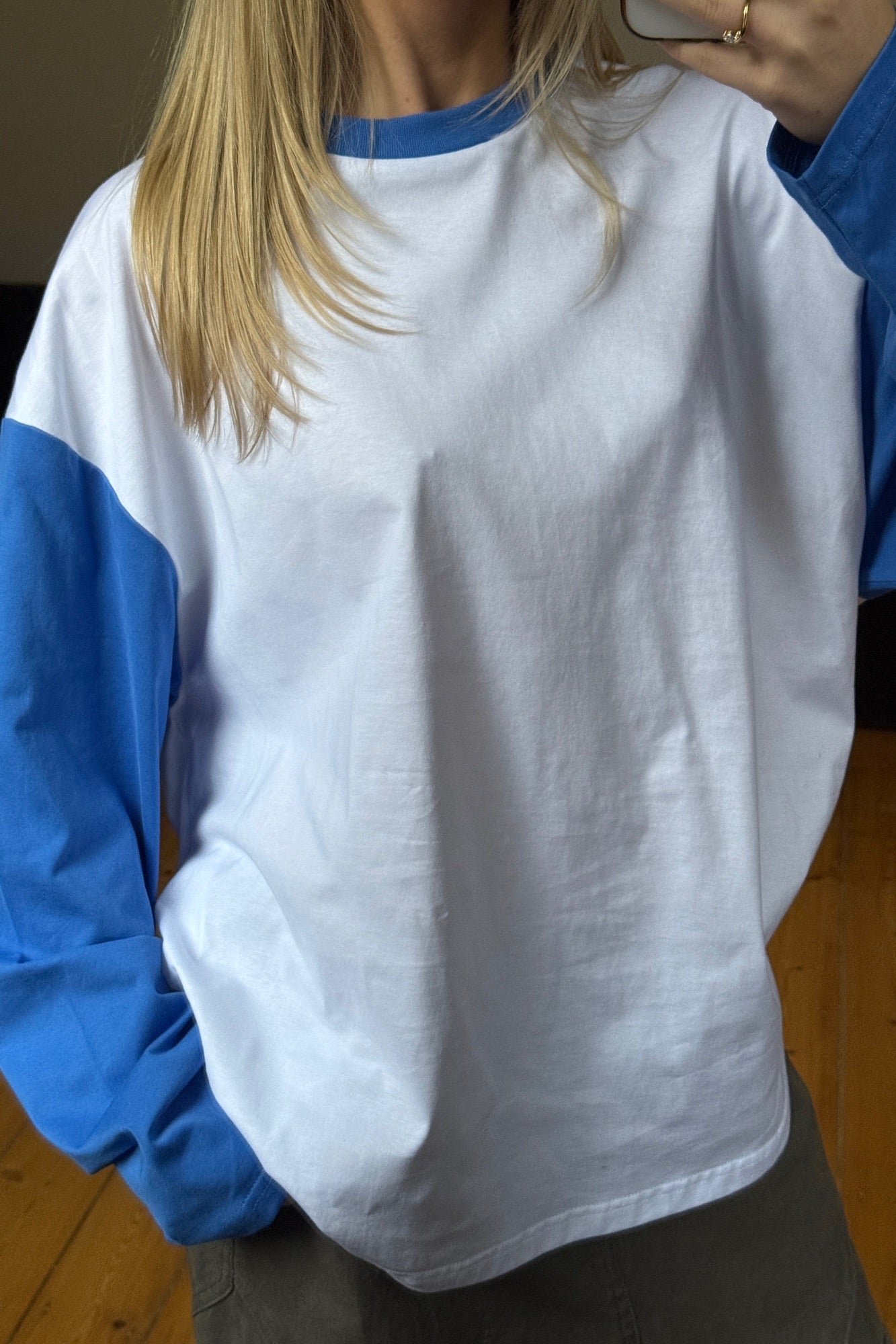 Unisex Raglan Long Sleeve Blue